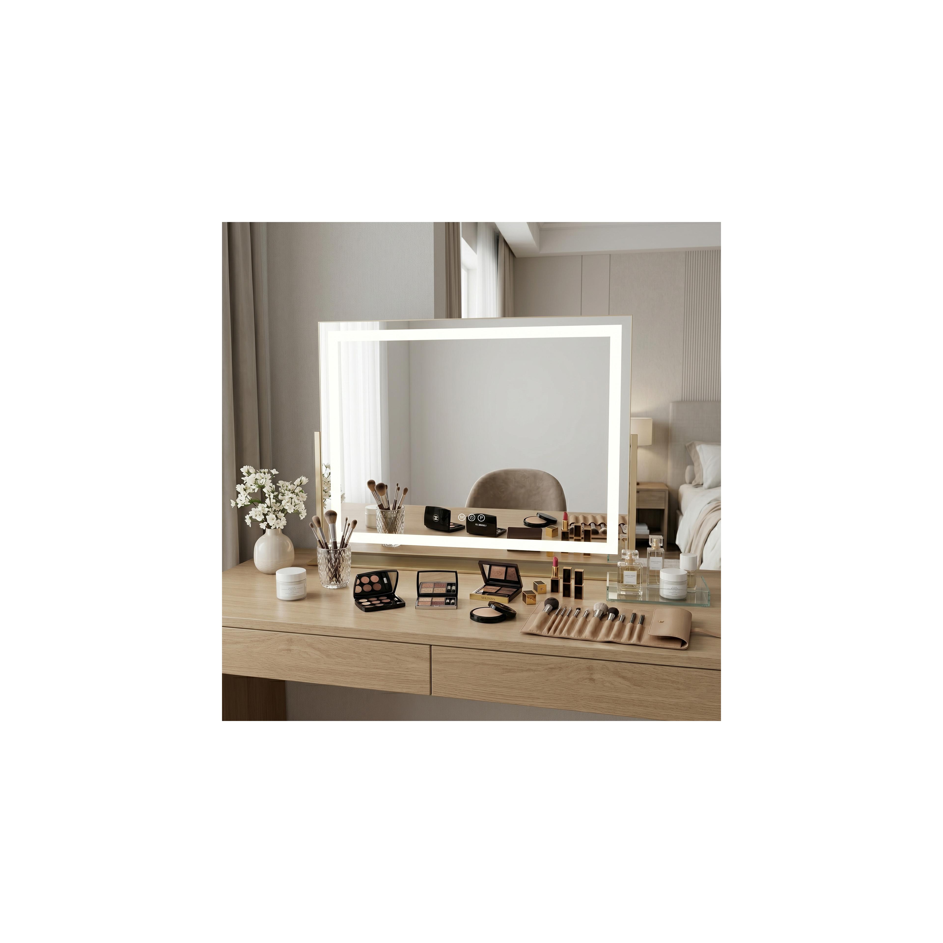 Spiegel LED STUDIO L.Gold 58x45