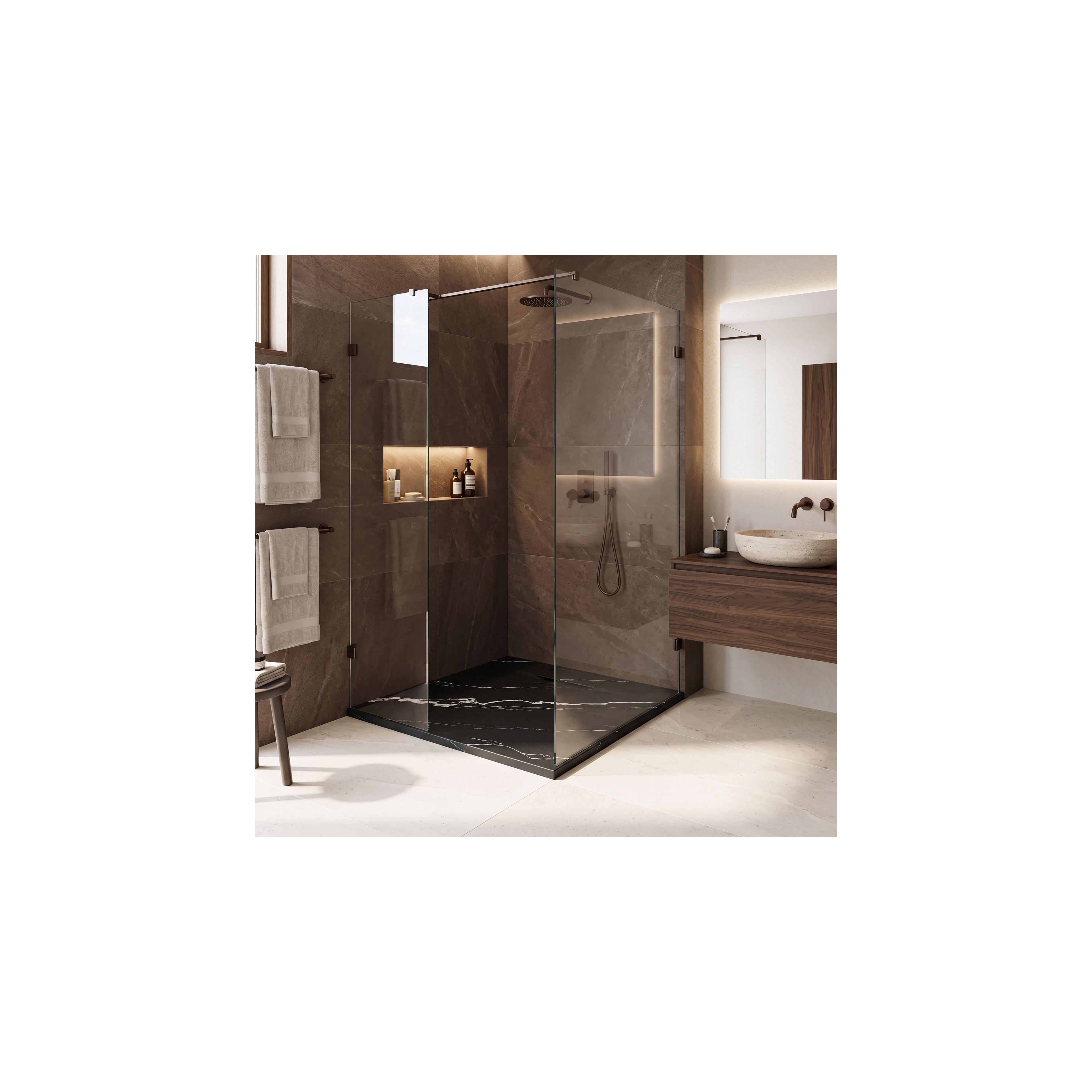 Tuš kada Bazalt CARRARA BLACK 90x90