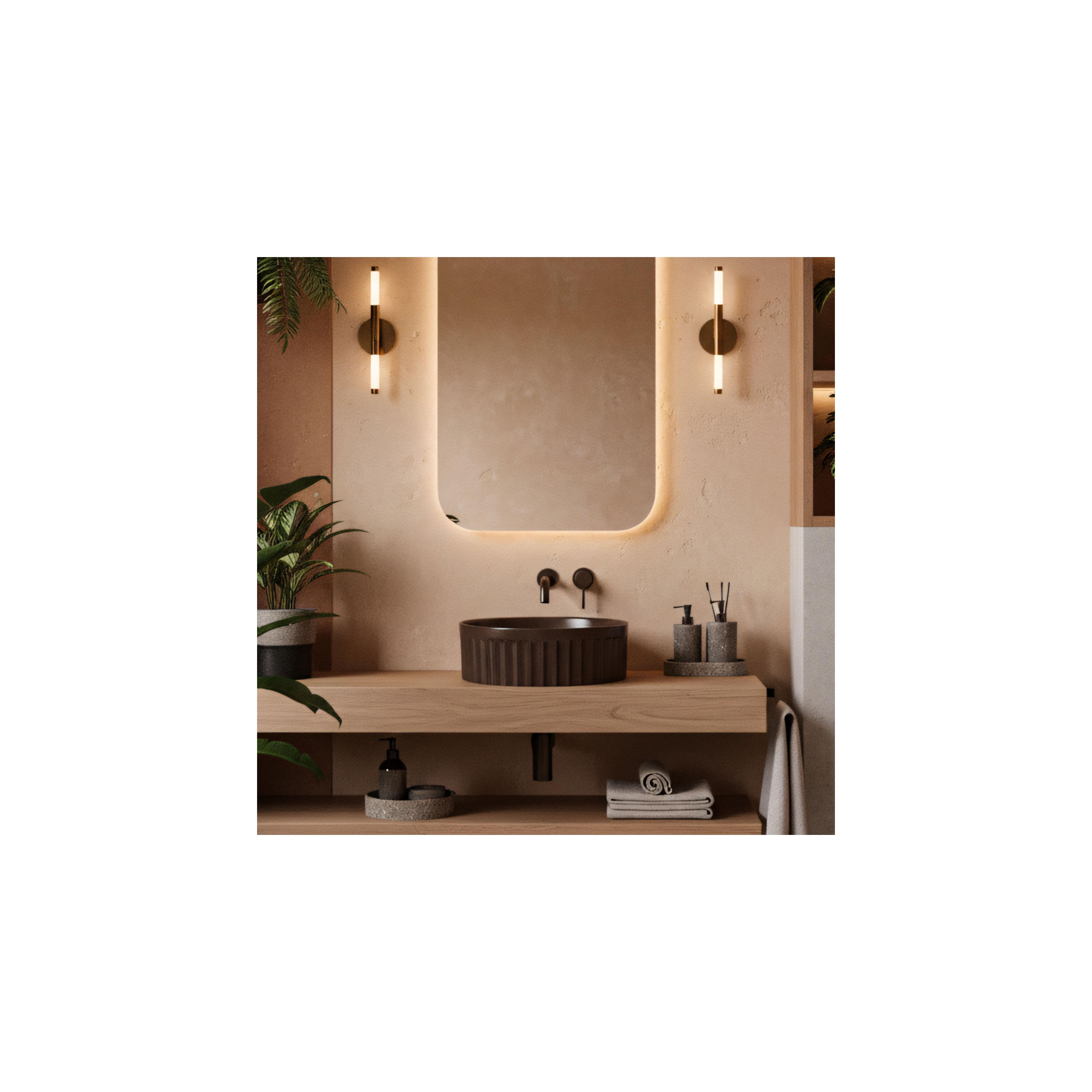 Umywalka nablatowa Rea DUO Espresso Matt