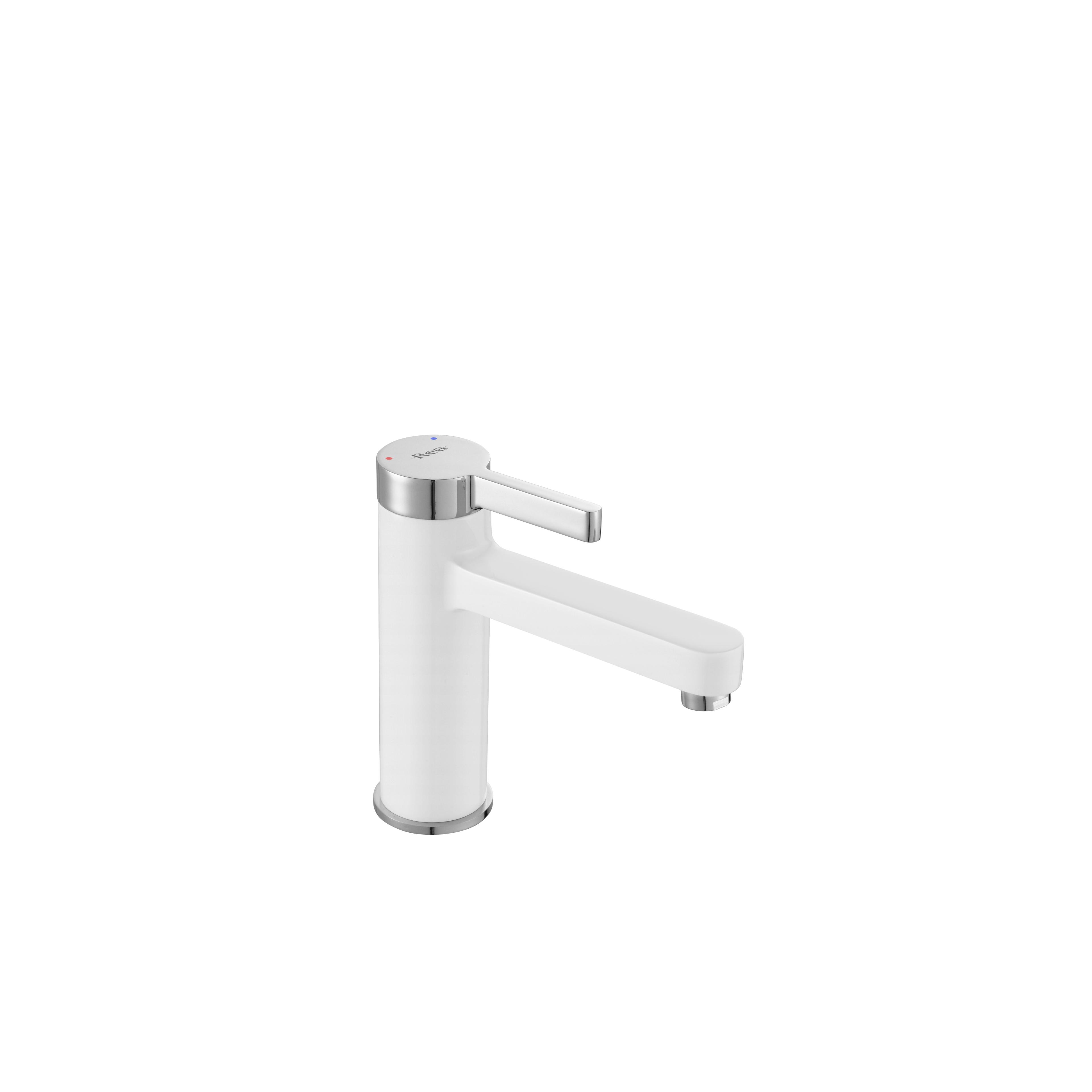 Waschbeckenarmatur REA Polo White Chrom Low