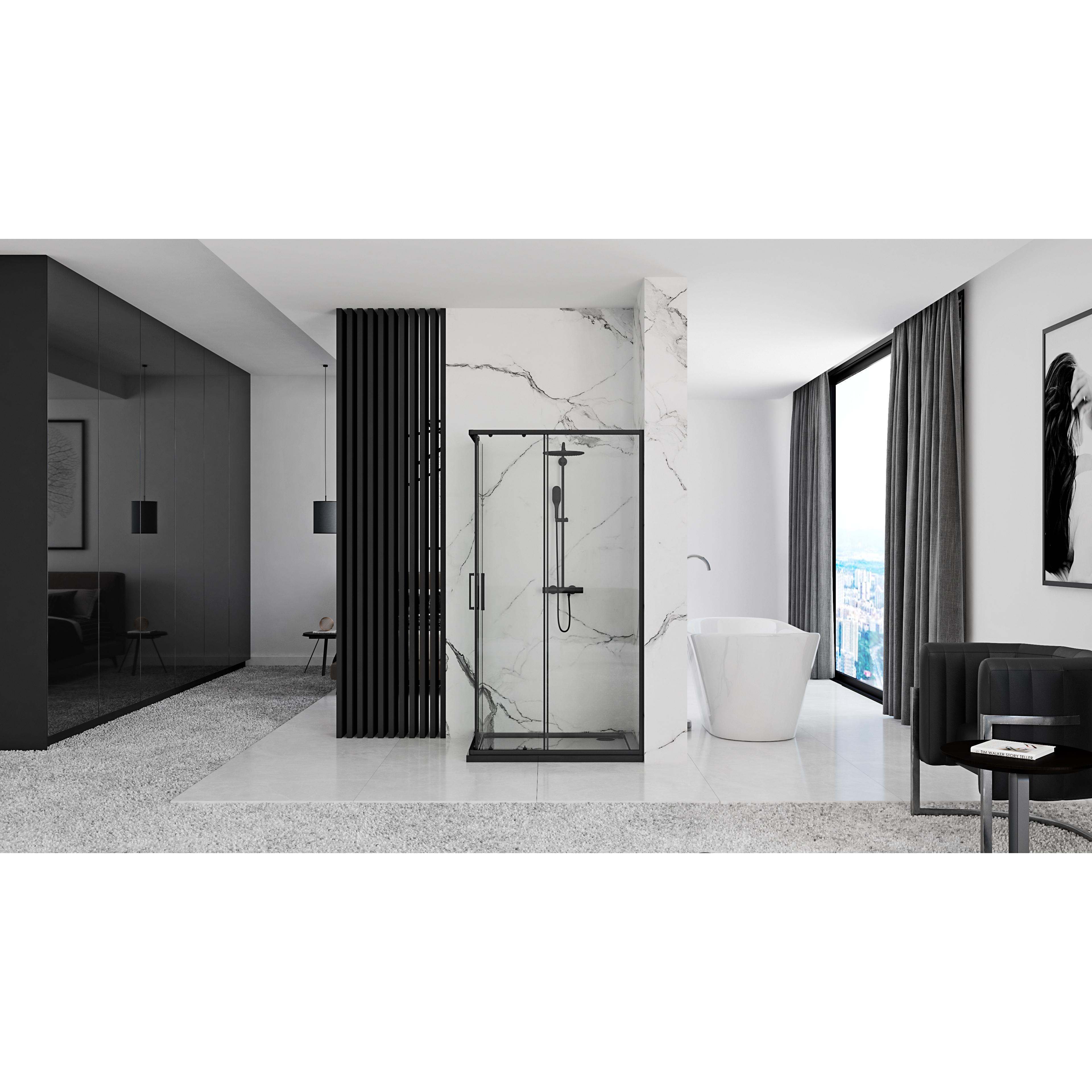Душевая кабина Rea Punto Black 80x100