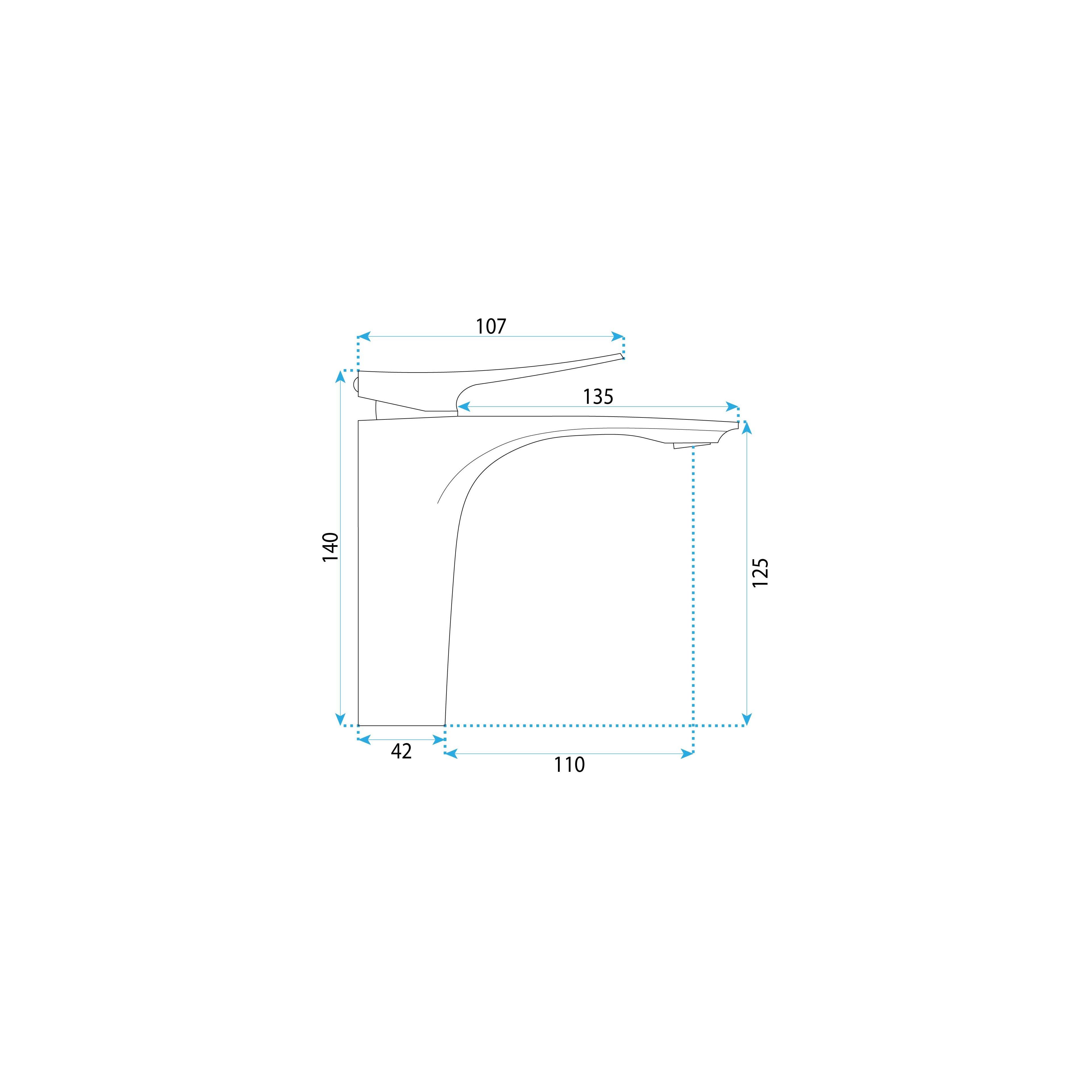 Tvättställsblandare PREMIUM REA Vision Chrome Low