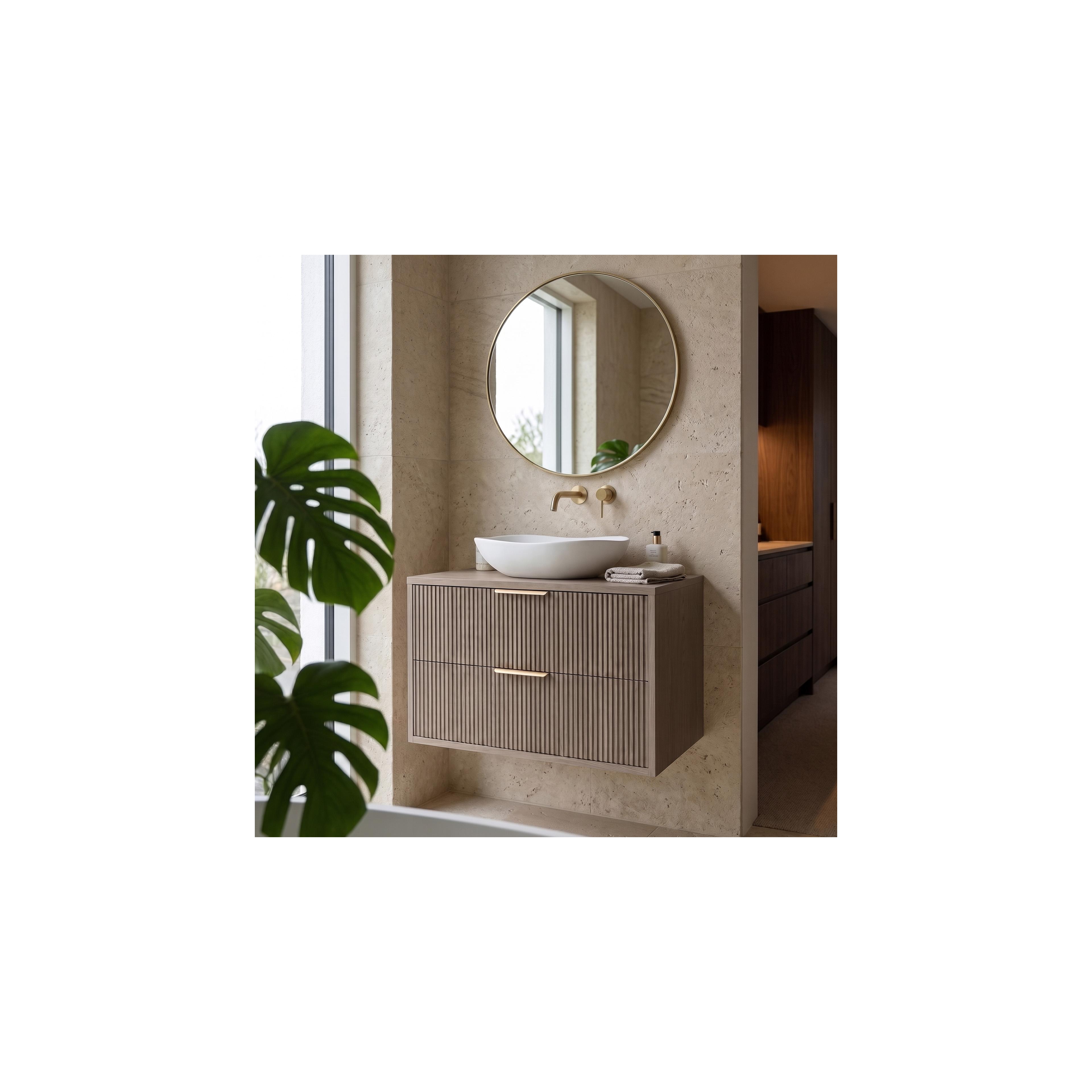 Шкаф за мивка Rea Mono 80cm Grey Oak
