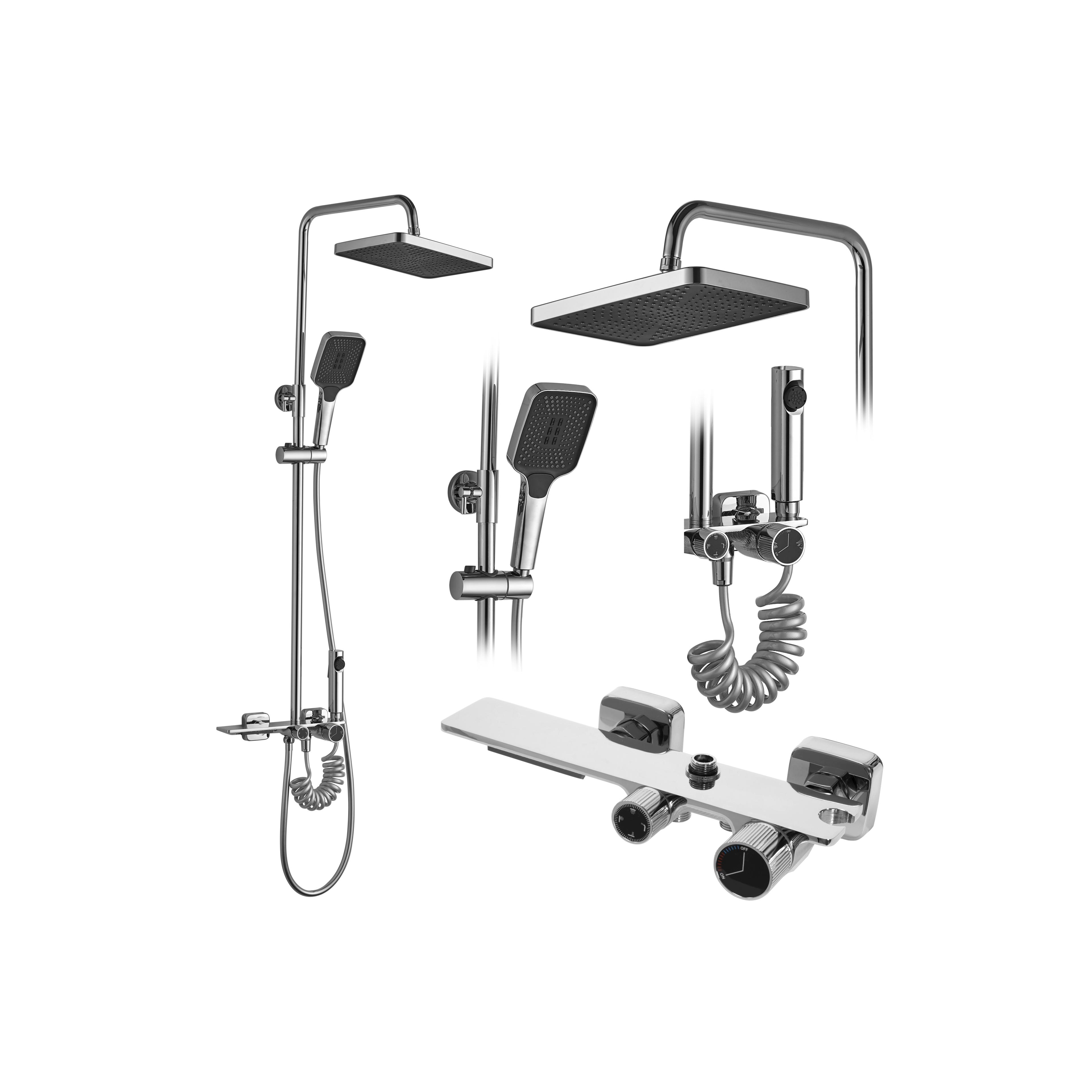 Komplet za prhanje REA HELIX Chrom