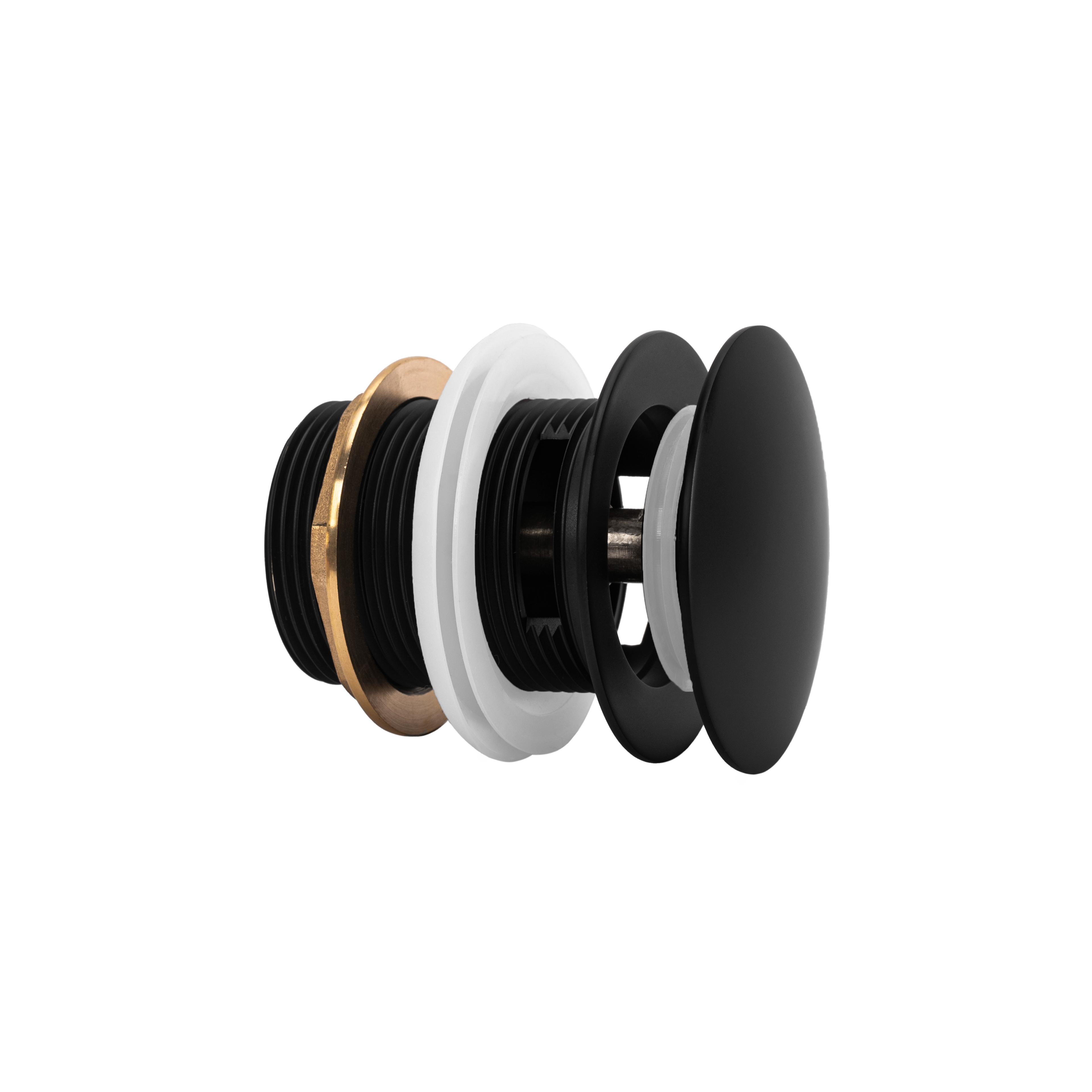 Wanne Stöpsel Klik-Klak Rea Black 6cm