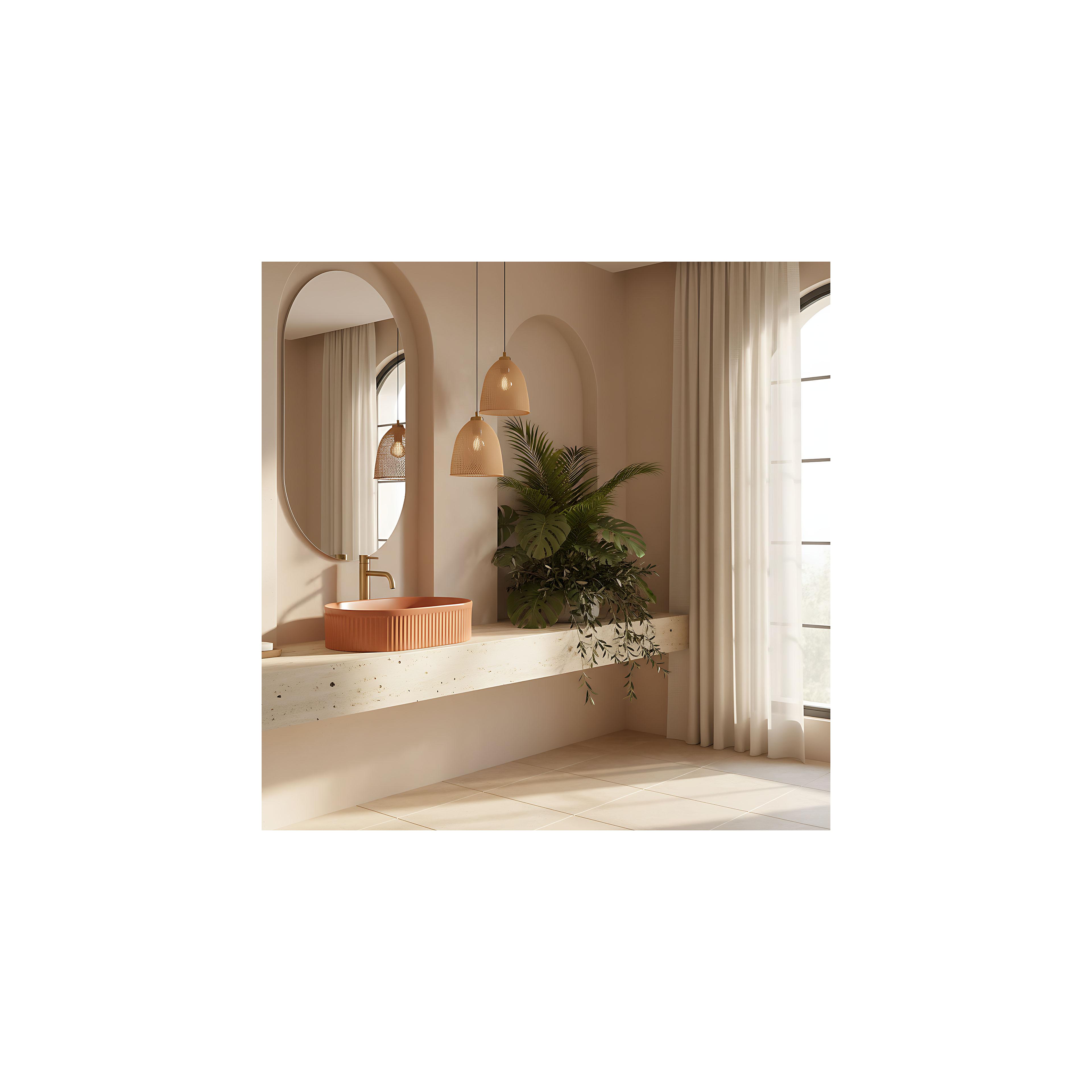Countertop washbasin Rea Vanda Cinnamon Matt