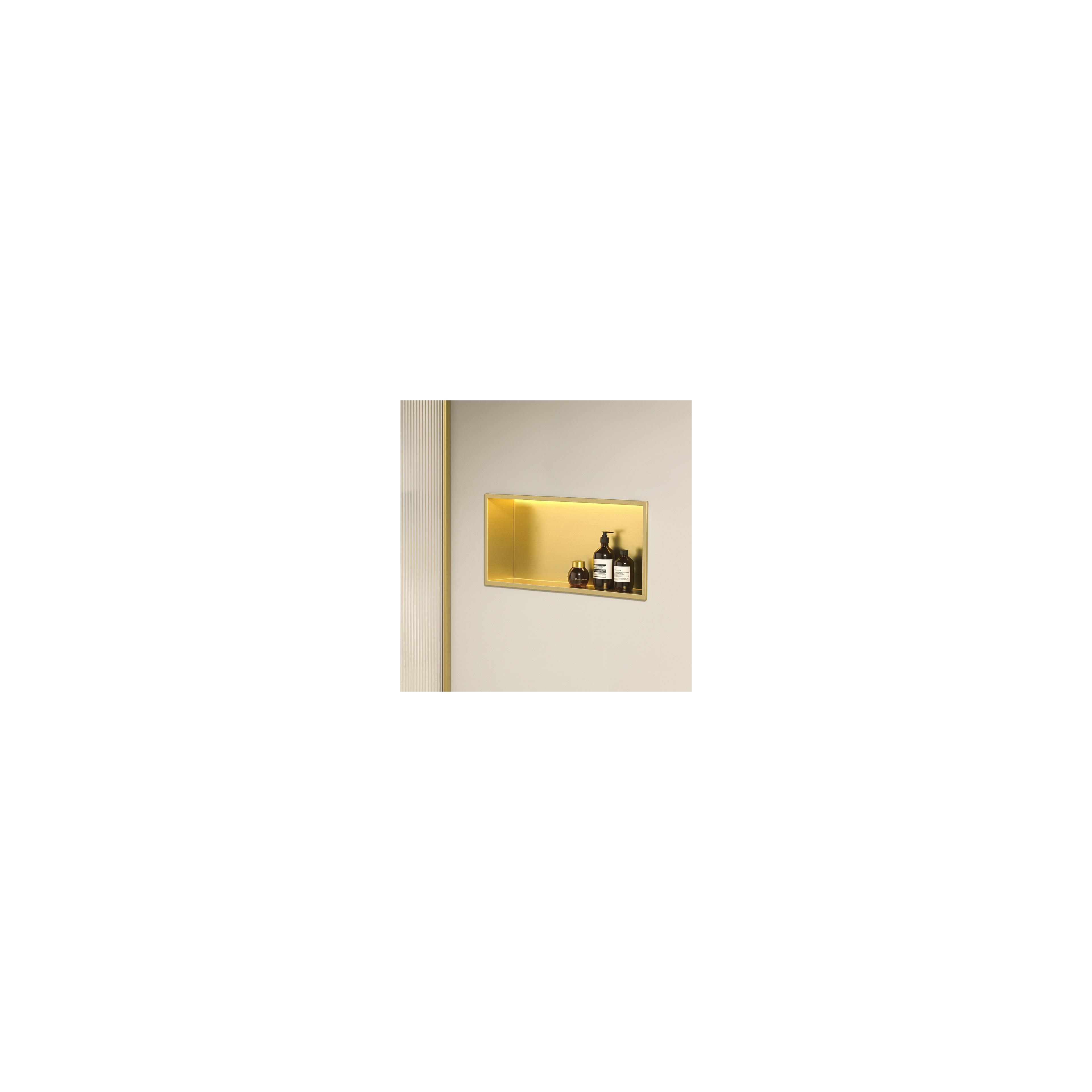 NISCHHYLLA FÖR BADRUM LED 30x60 borstad guld
