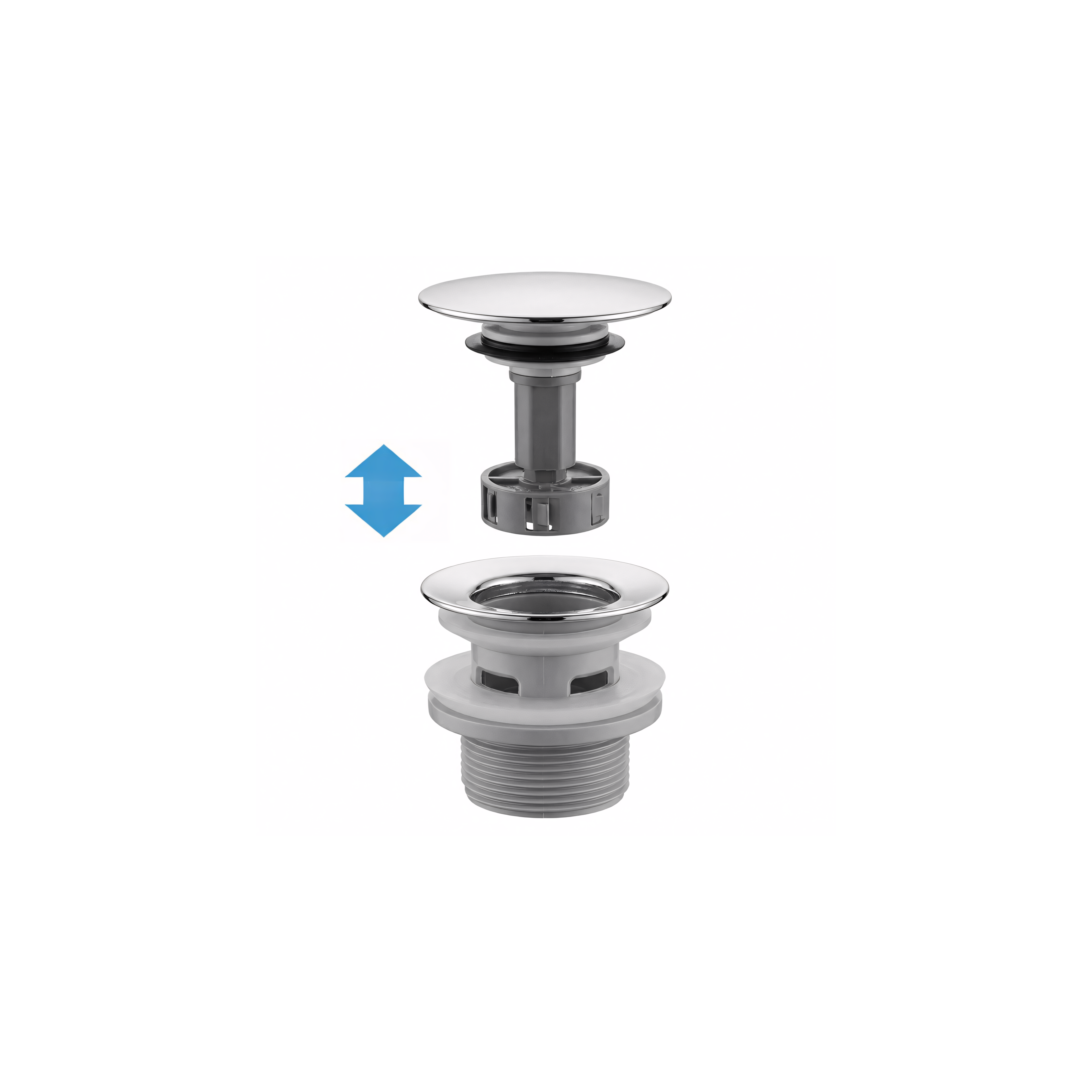 Waschbecken-Siphon Klik-Klak Universal REA Flow Chrome