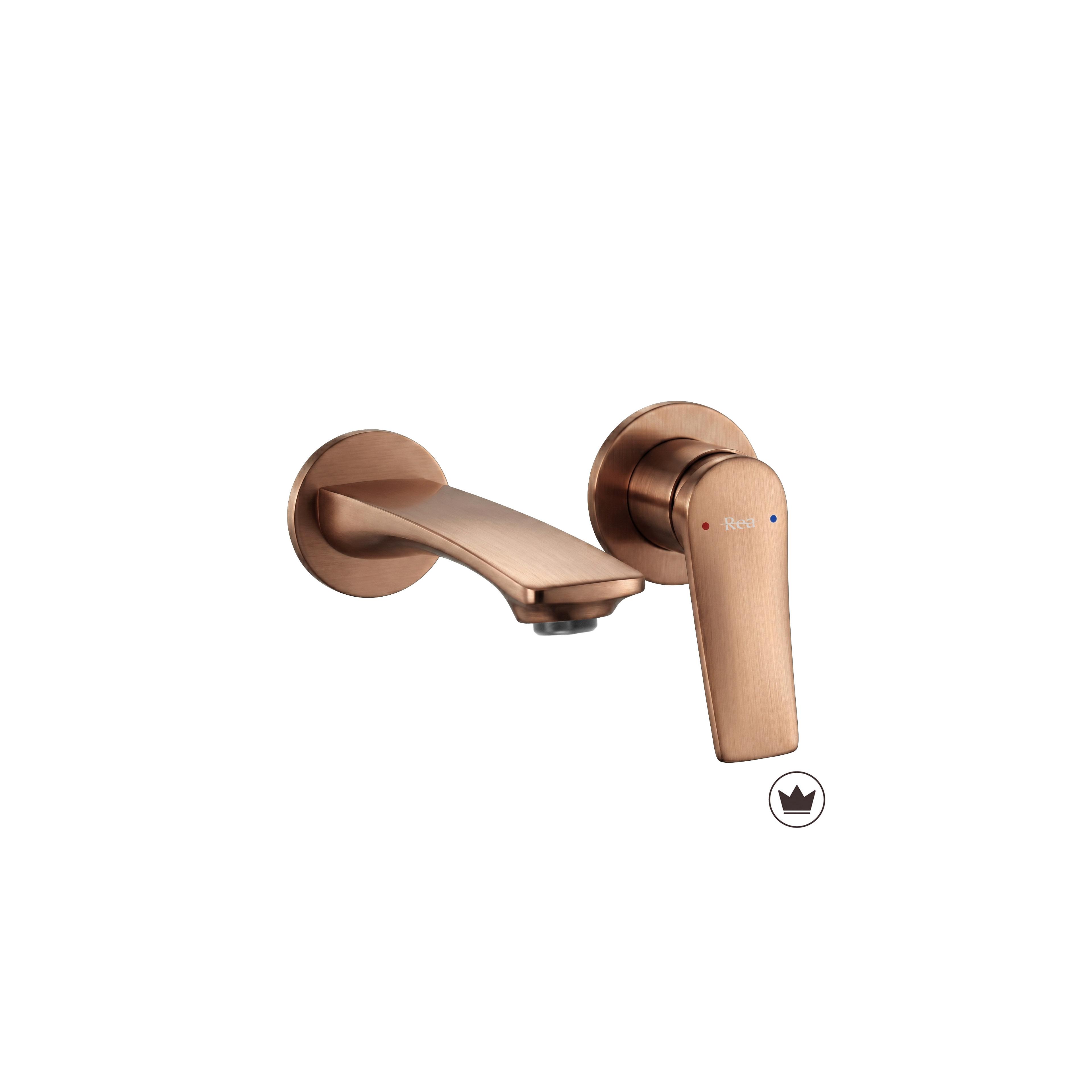 Inbyggd tvättställsblandare REA VISION Brush Copper + BOX