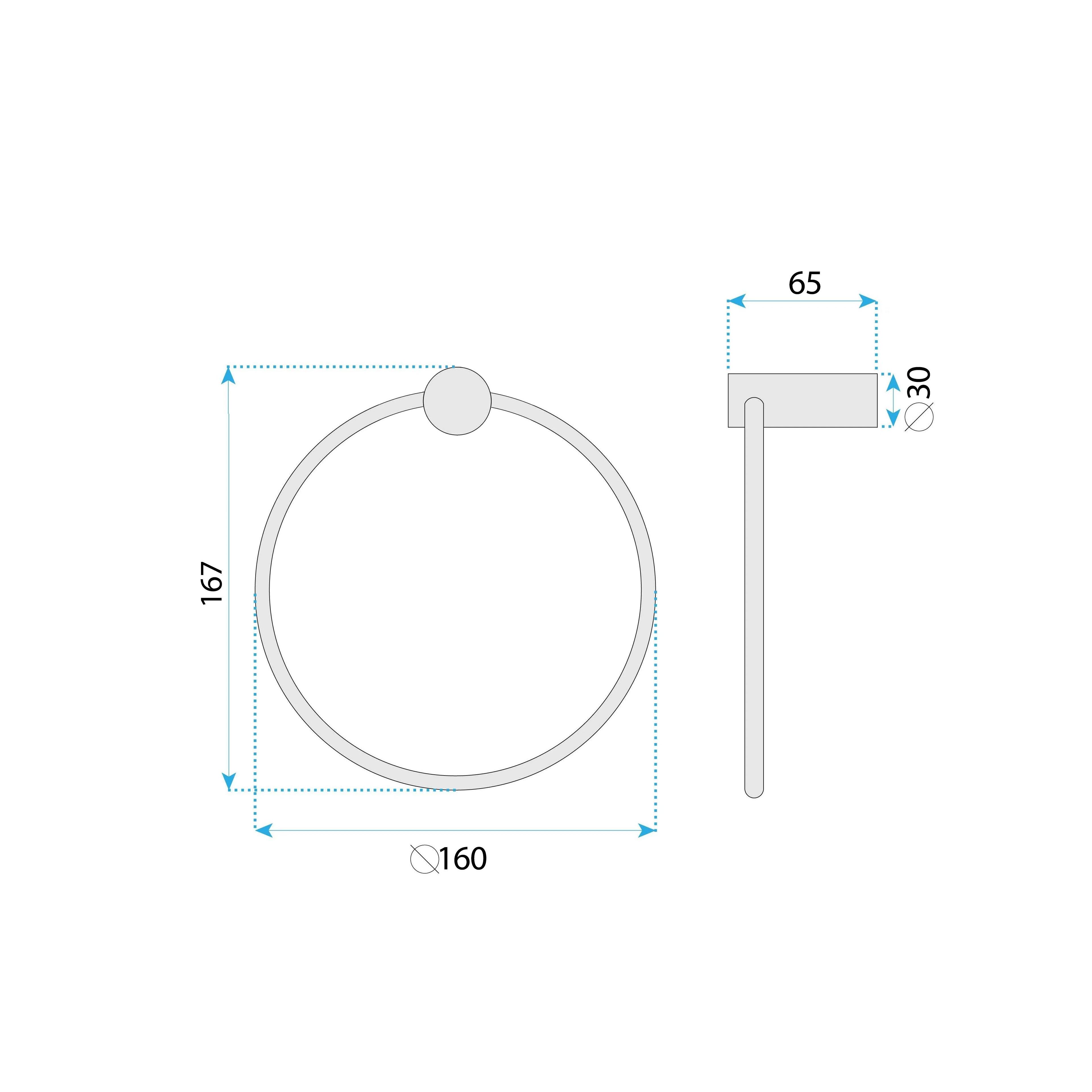 Badezimmerhaken Ring 64106 SOLO Brush Copper