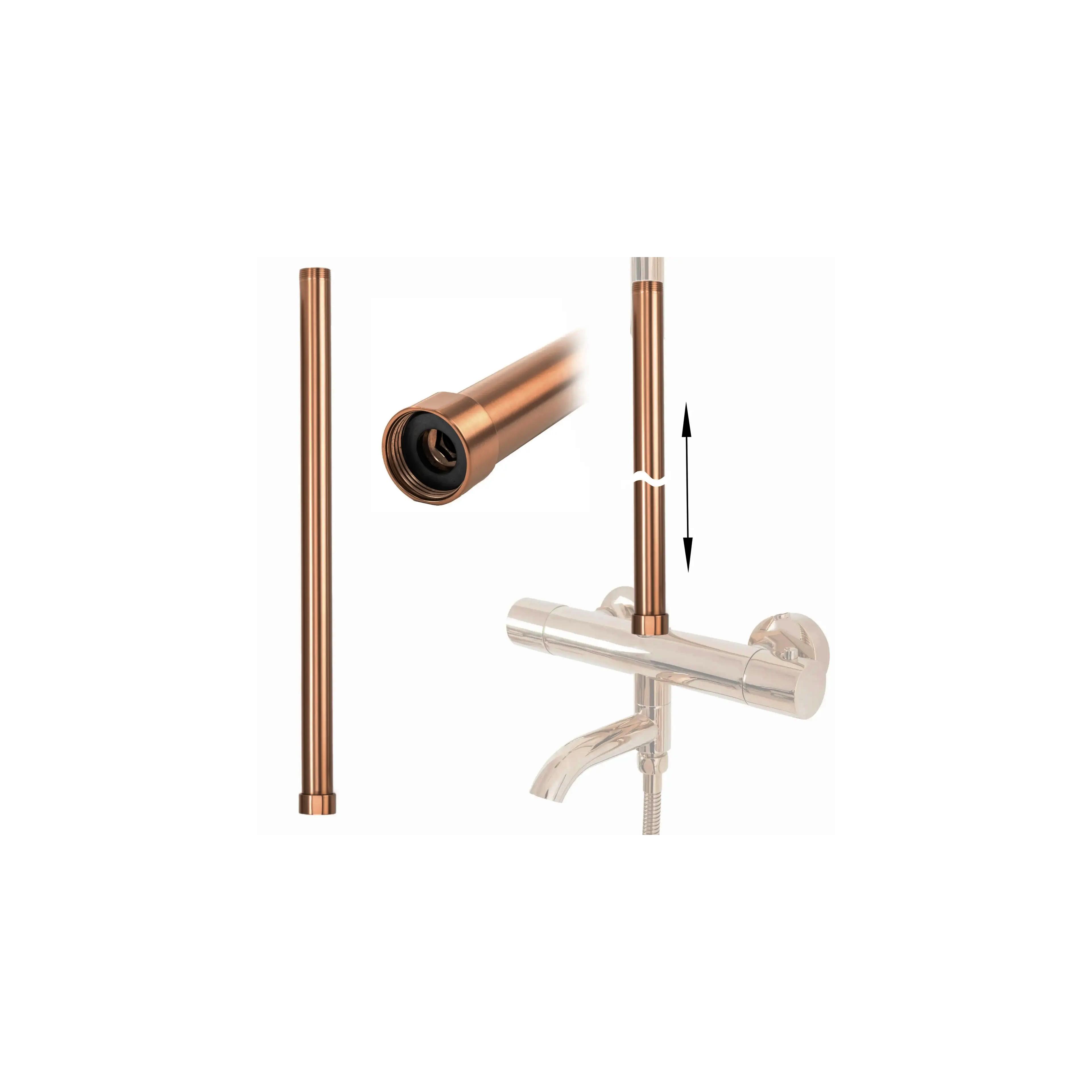 Extension for a bathtub and shower set brush copper 50cm