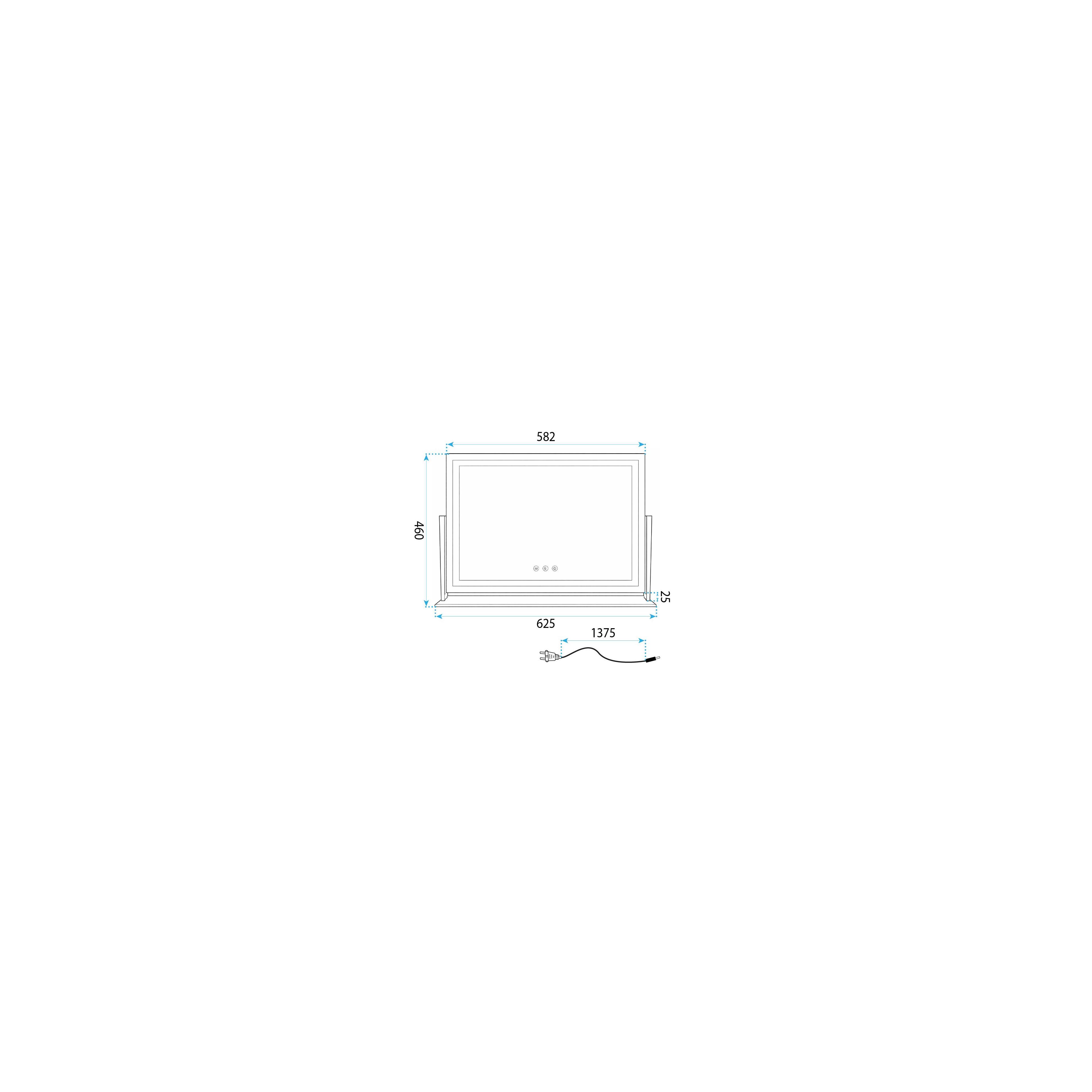Spiegel LED STUDIO L.Gold 58x45