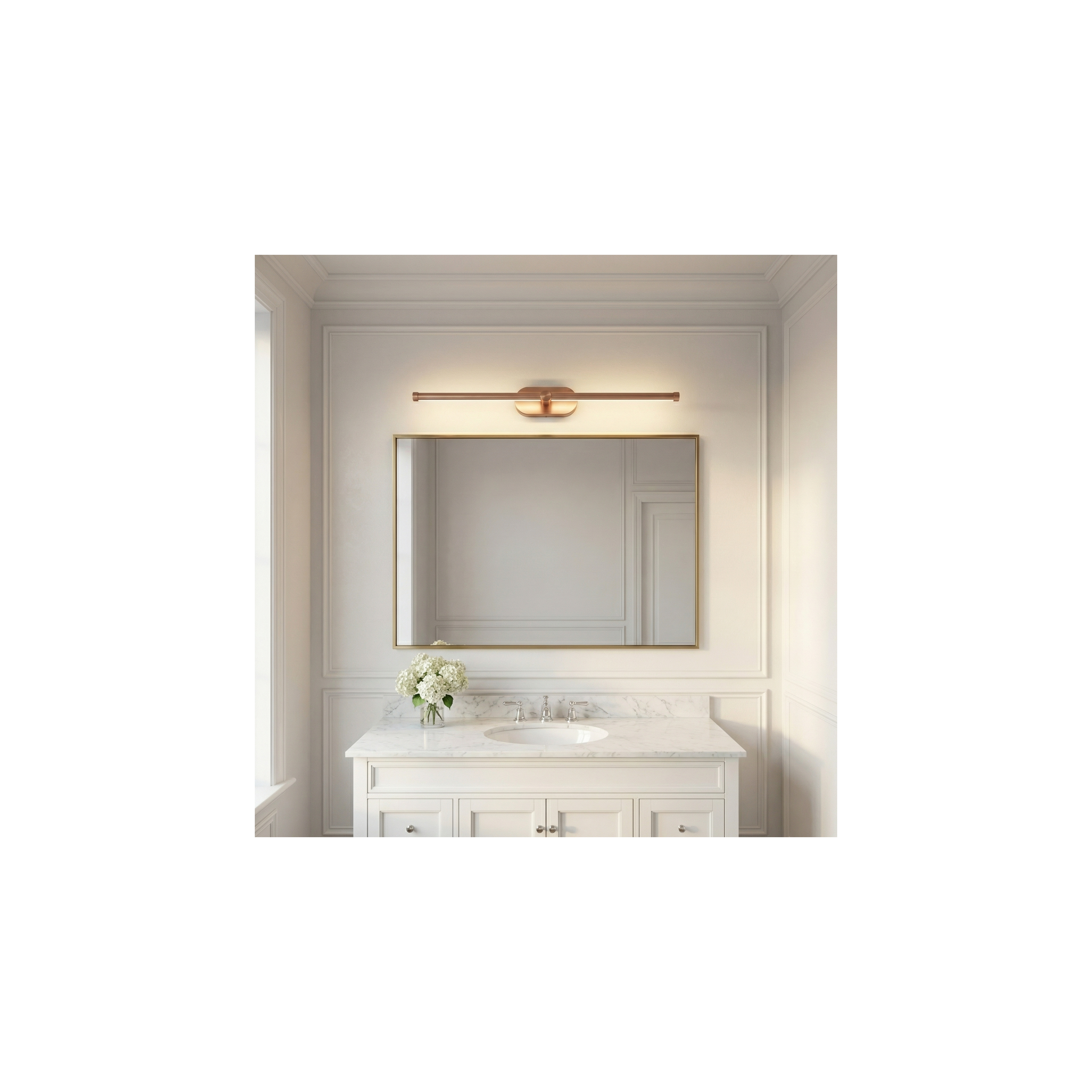 Bad LED-Wandleuchte APP1896-1W 60 cm BRUSH COPPER