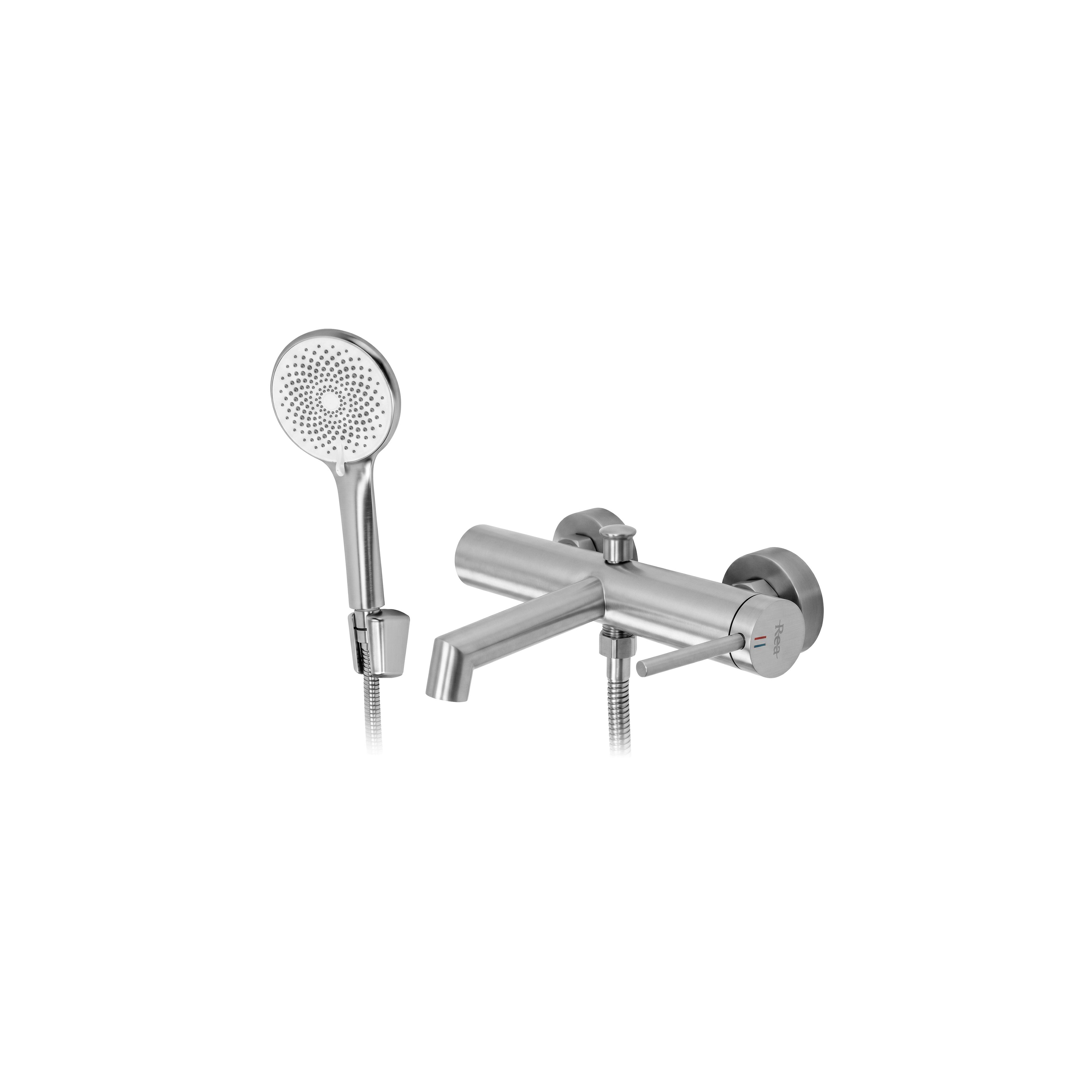 Wannenarmatur Rea Foss Nickel Brush