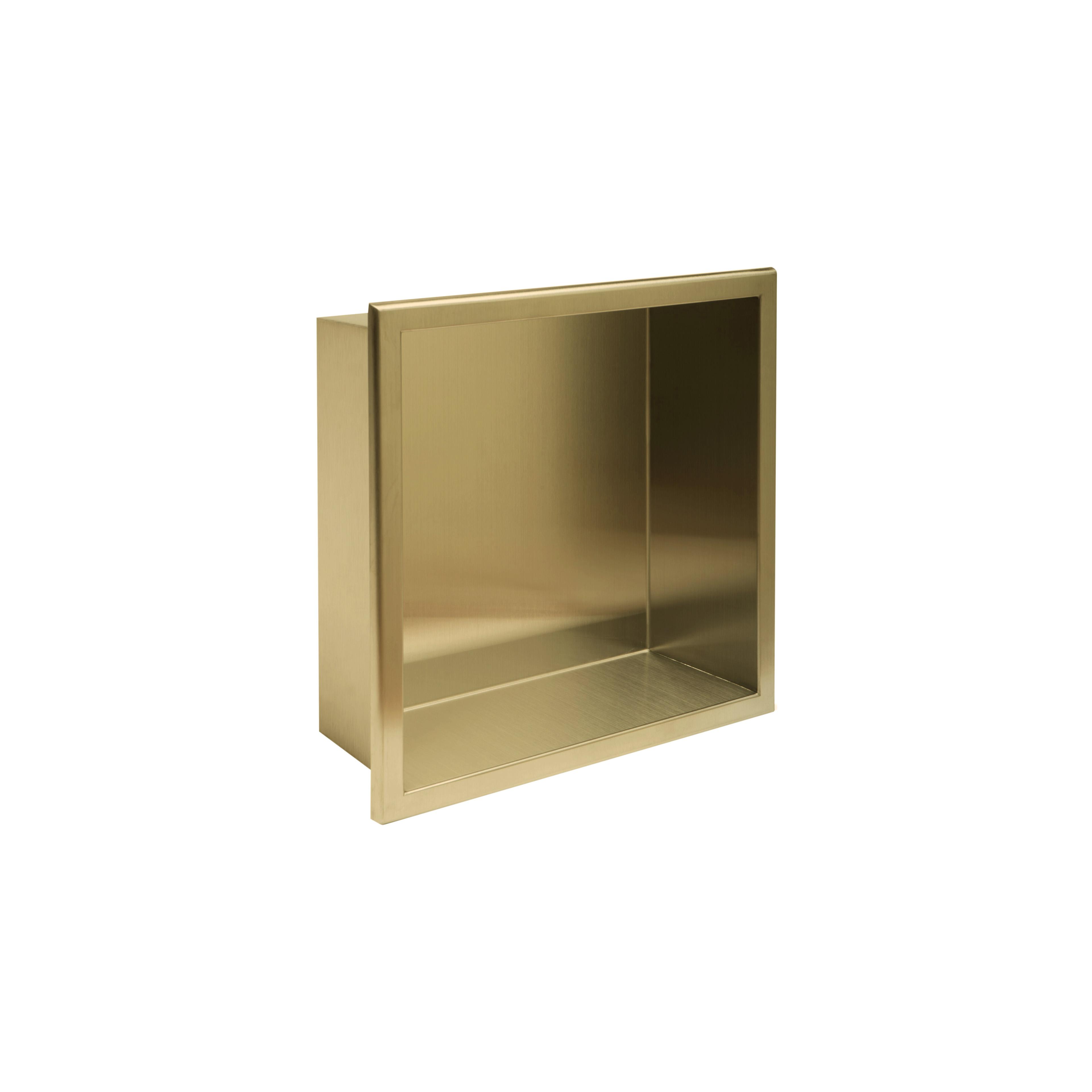 bathroom shelf 30x30 gold brush
