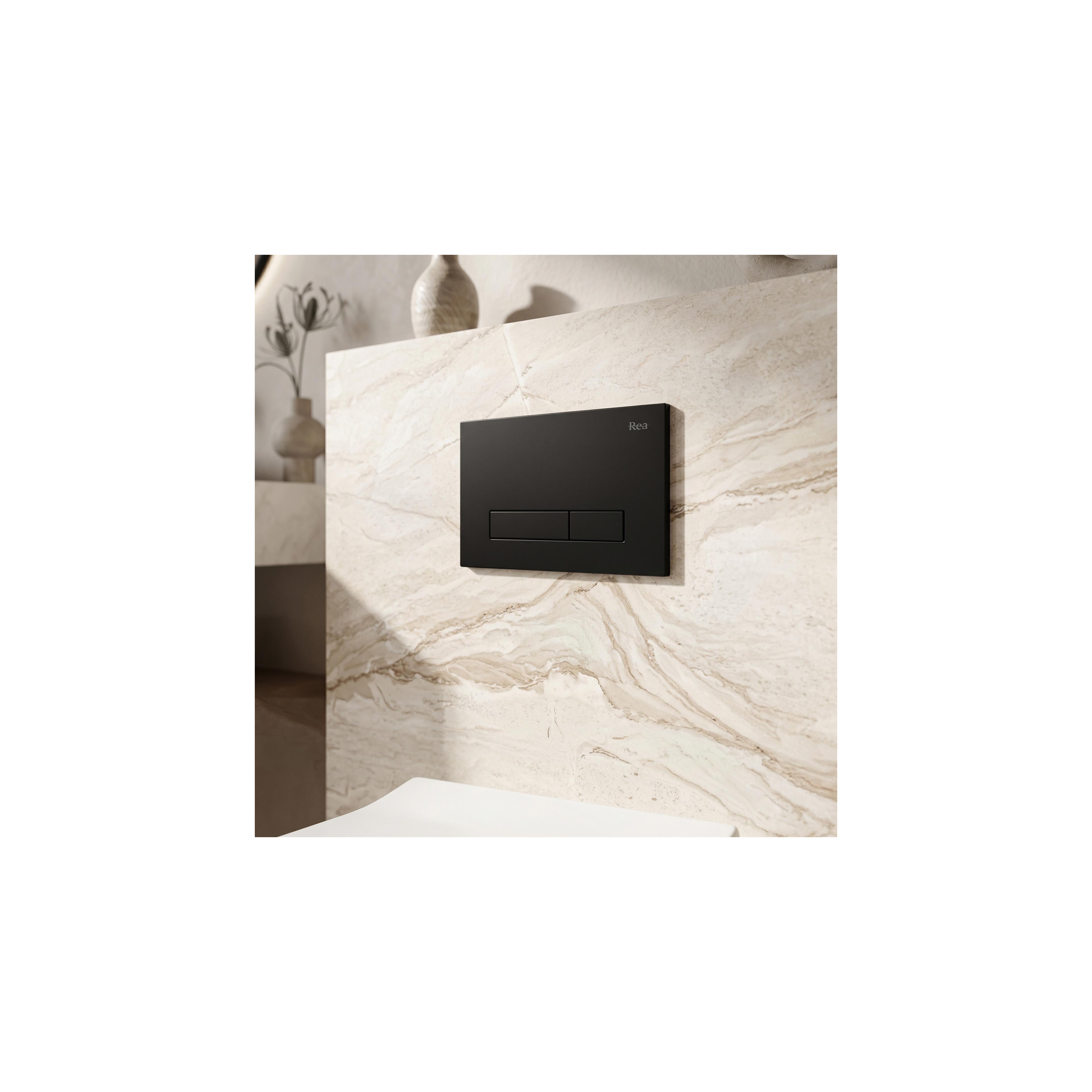 Gestell Unterputz-Set Slim 024N für WC-Becken mit HD-Taste Schwarz