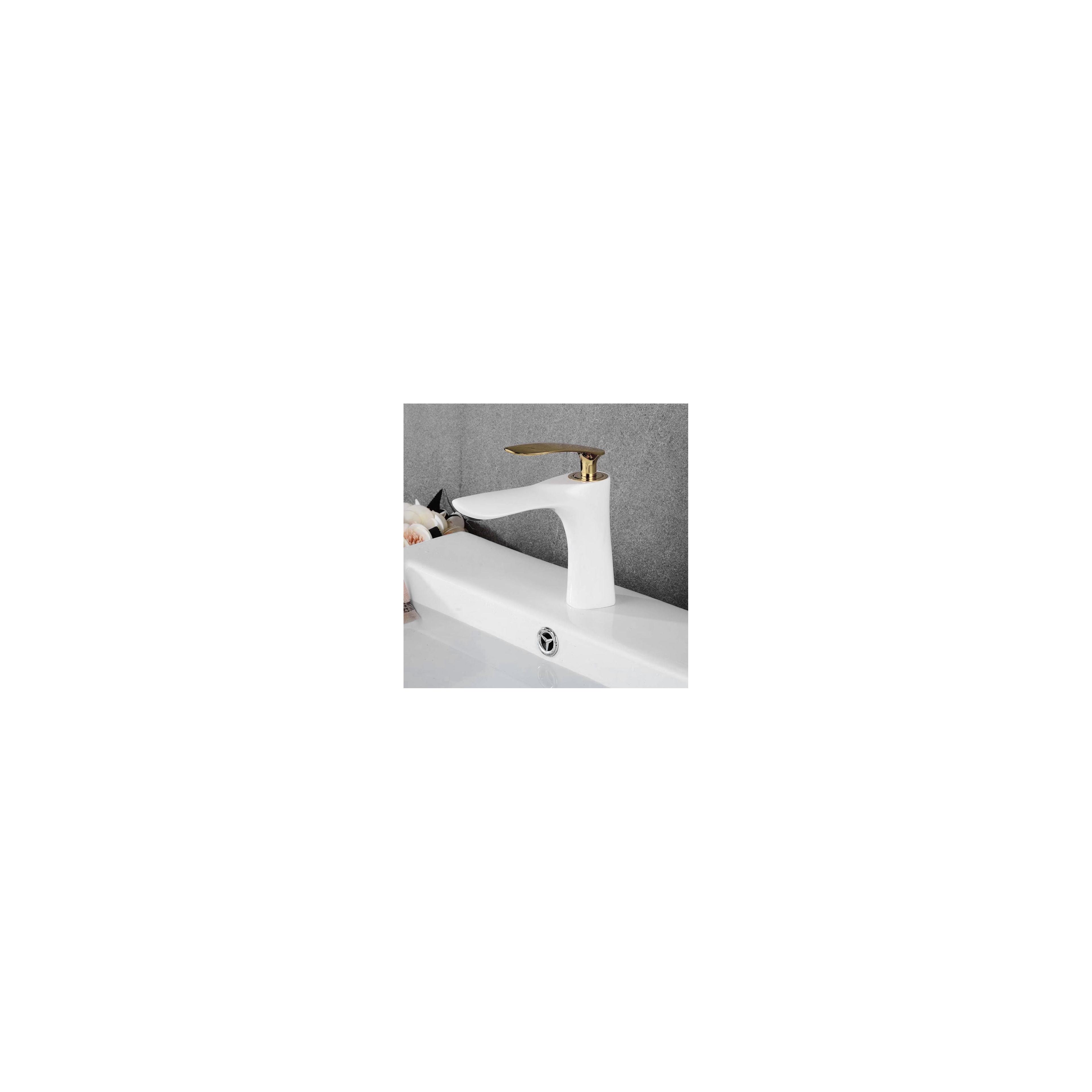 Waschbeckenarmatur Rea Orbit White Gold Low