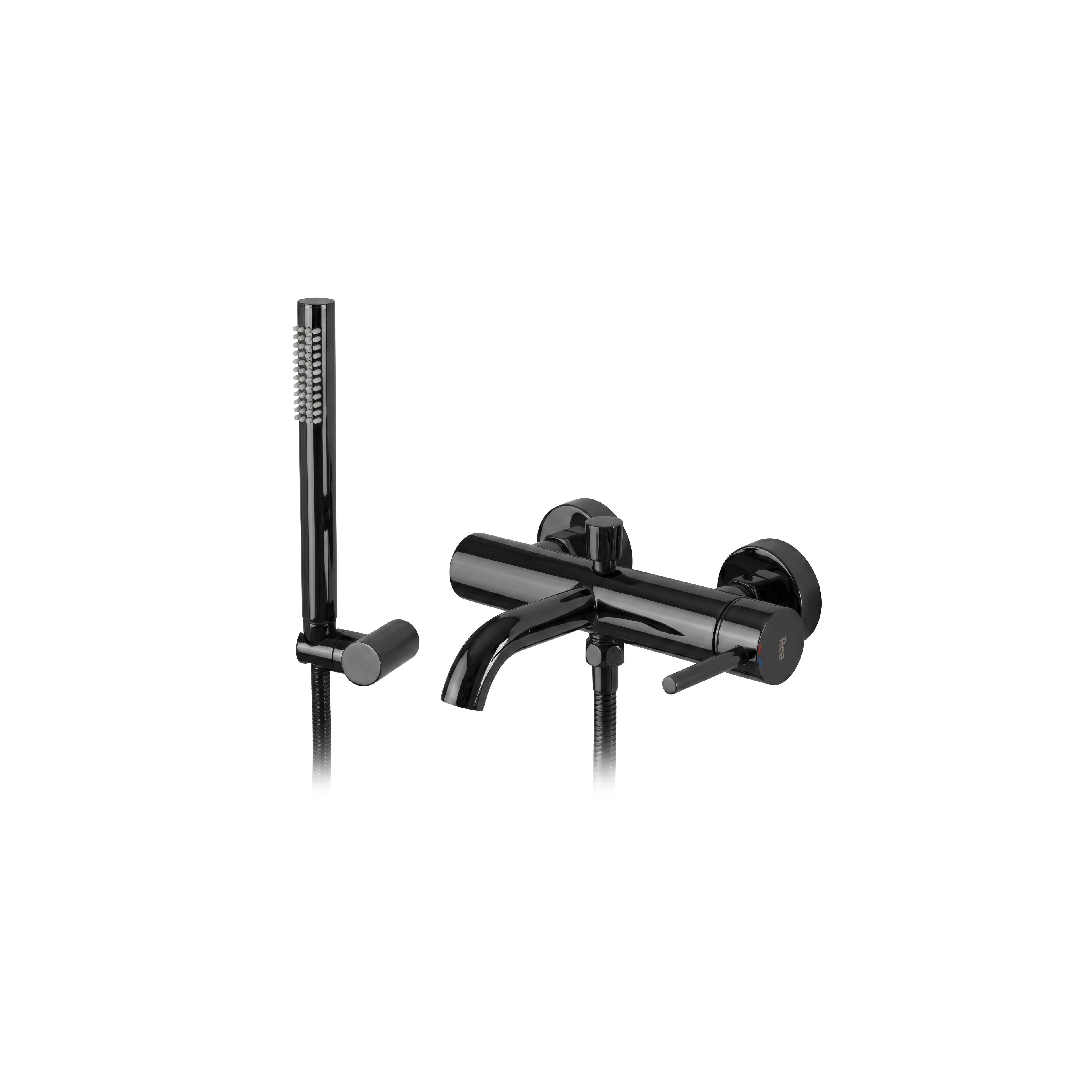 Badkarsblandare Rea Lungo svart metallic