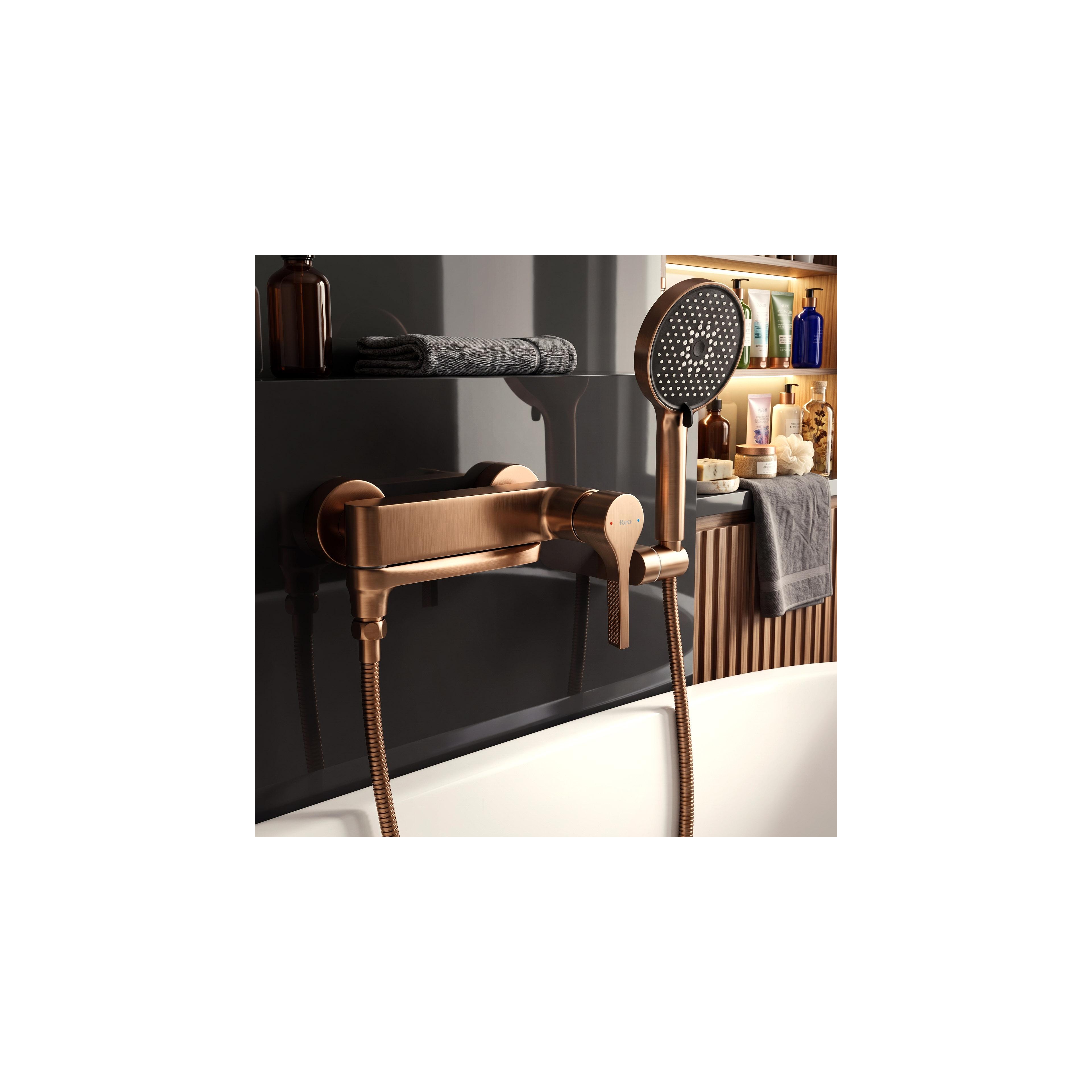 Bath faucet PREMIUM Rea Maxim Brush Copper