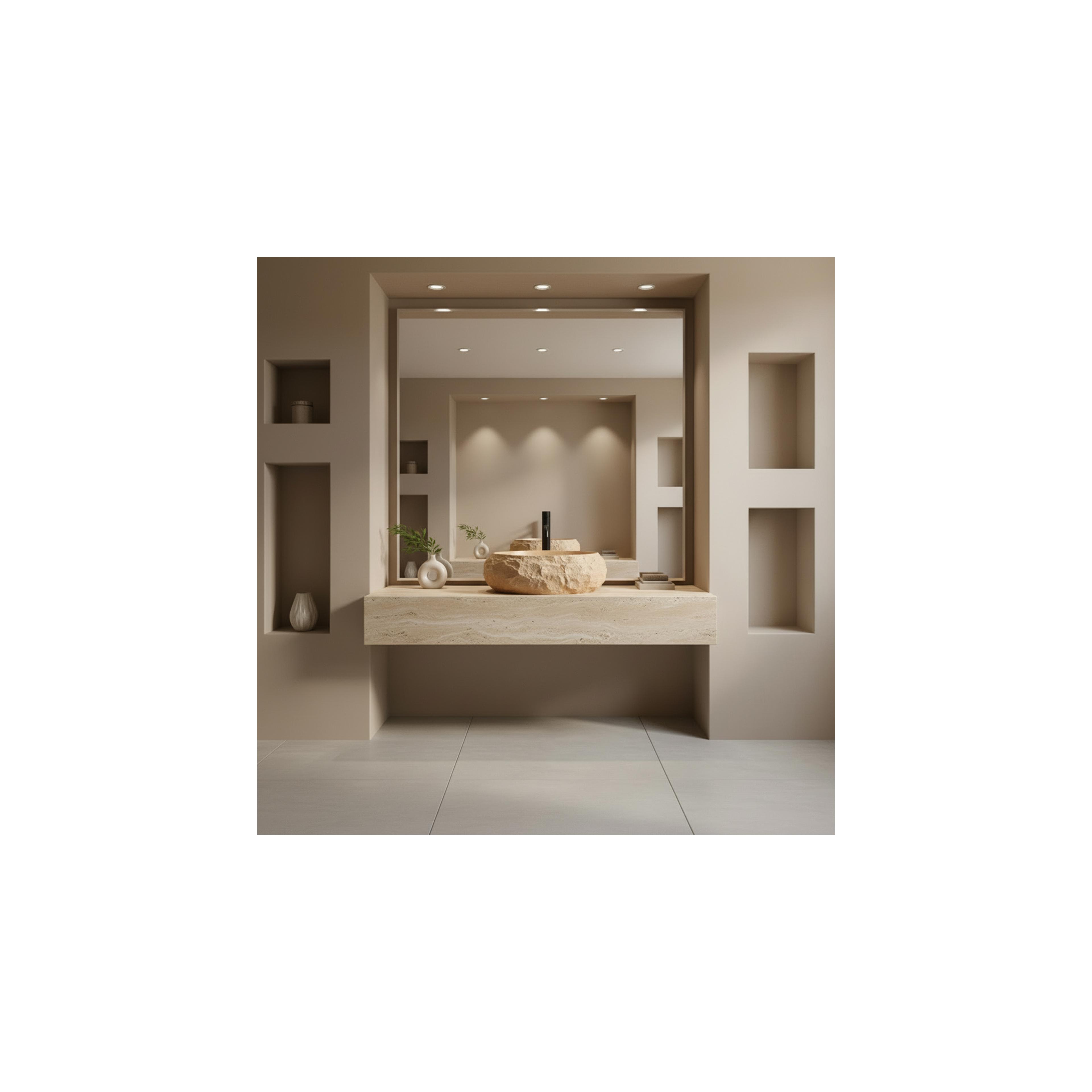 Aufsatzwaschbecken Rea Mika Light Terracotta