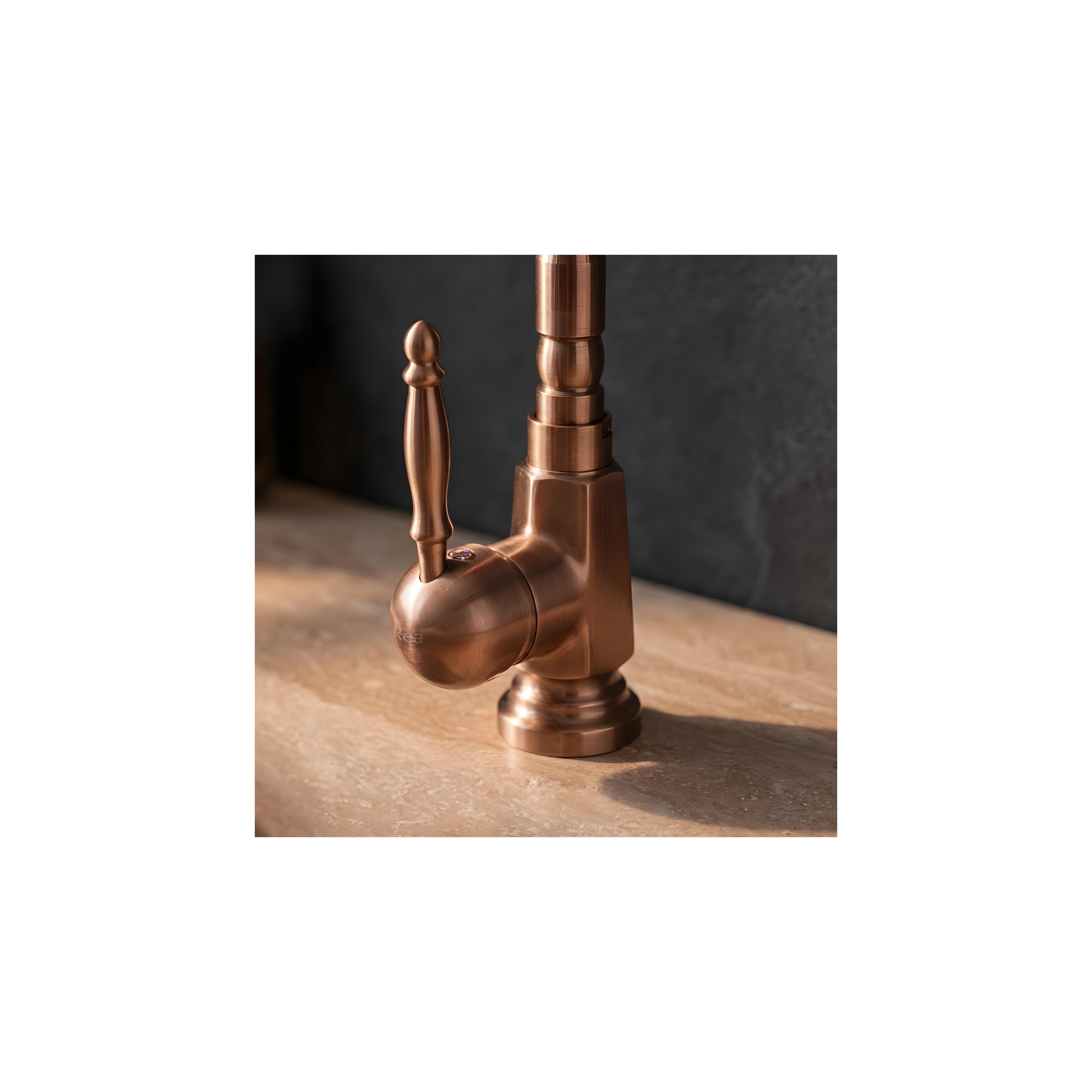 Waschbeckenarmatur Rea Bona Brush Copper High
