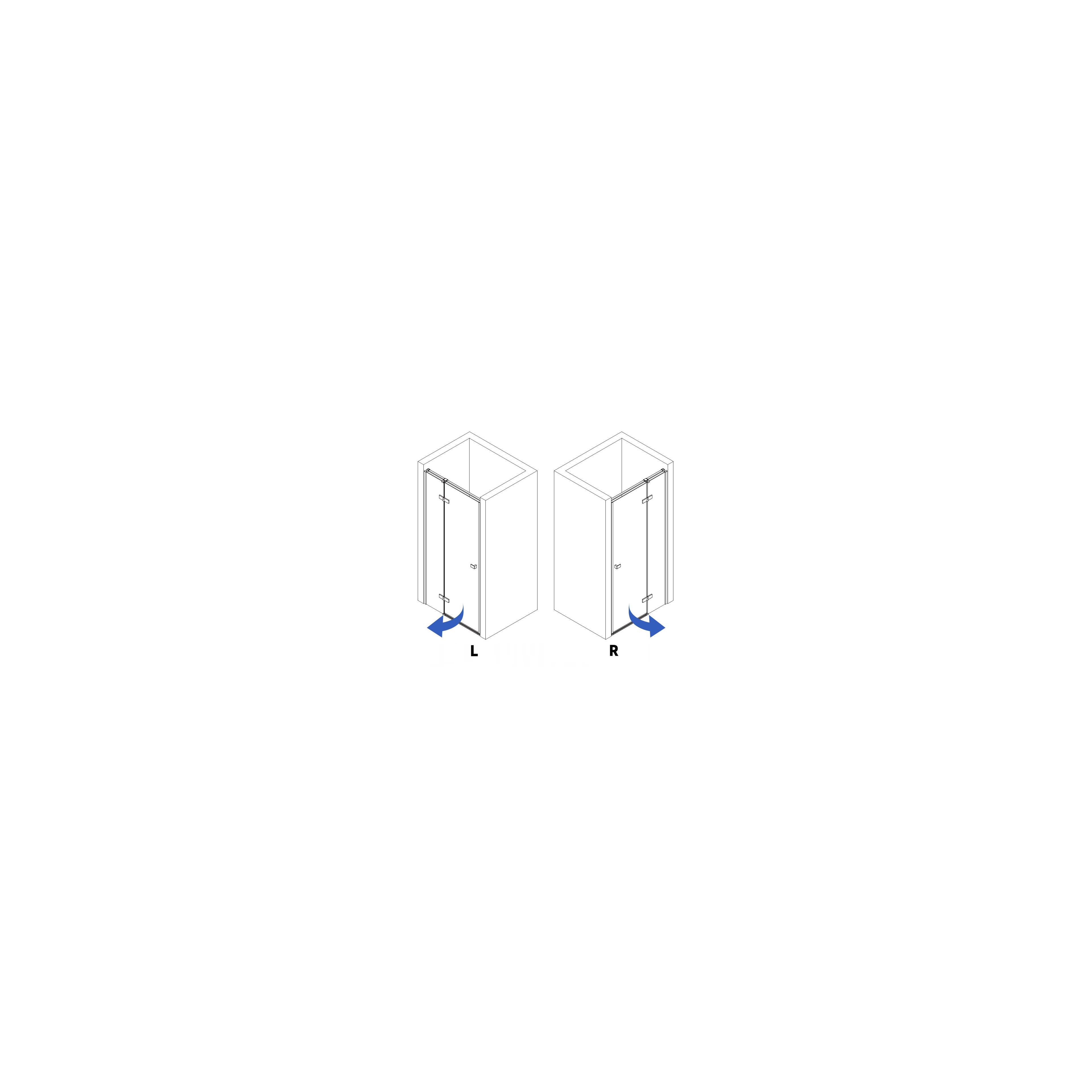 Duschtür Rea Atlas 80 Chrome