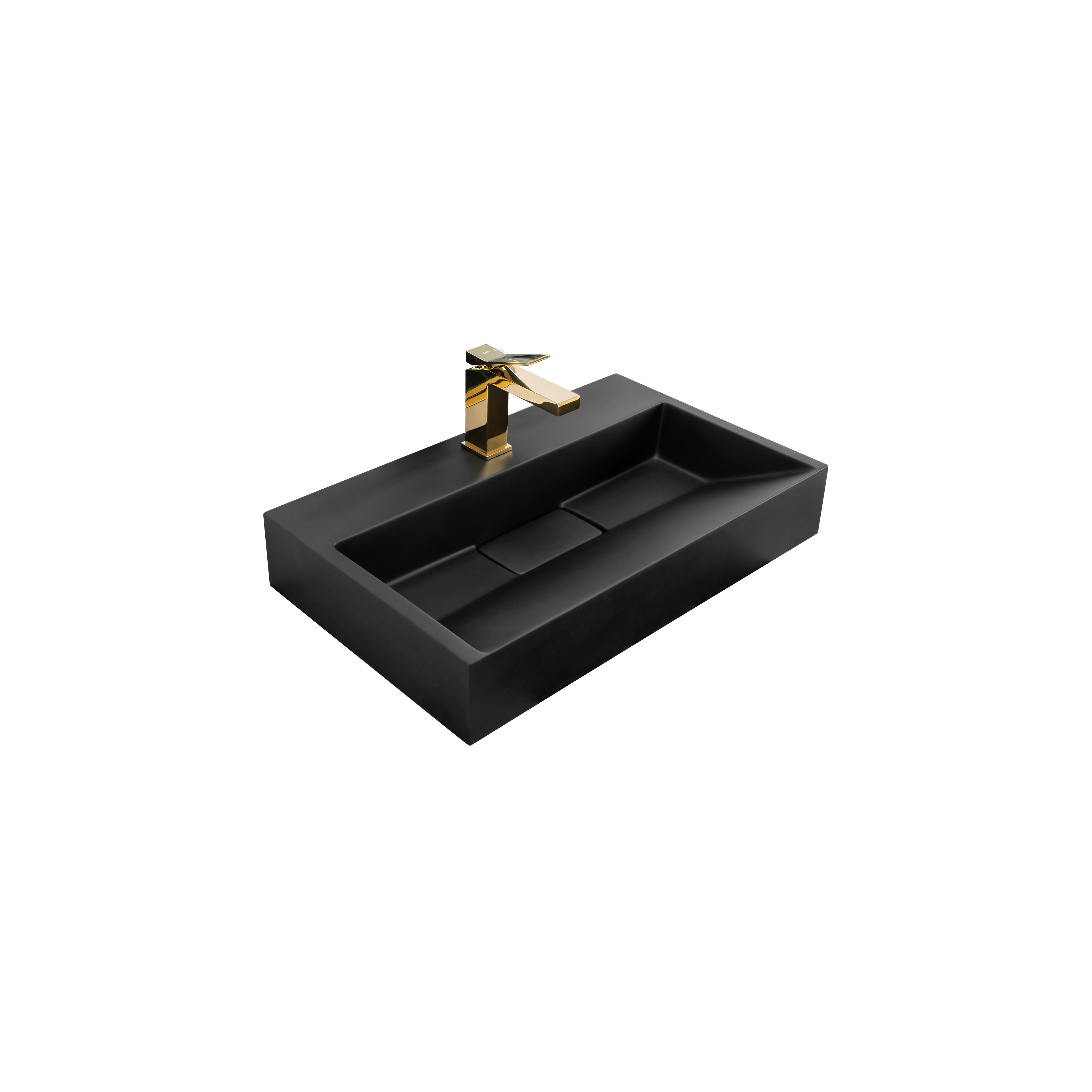 Waschbecken Konglomerat GOYA Black Matt 60 cm