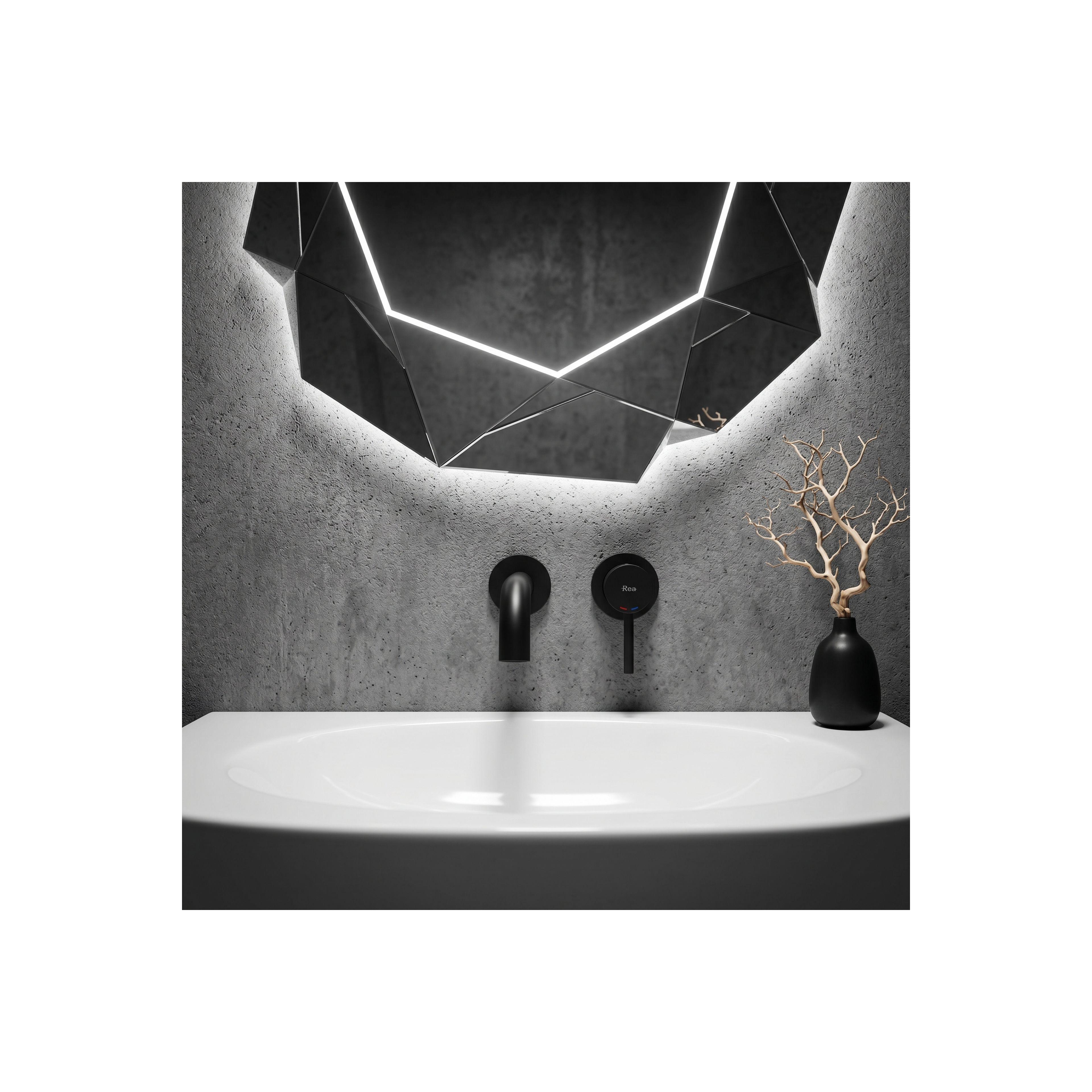 Unterputz Armatur Rea Lungo black matt+Ibox
