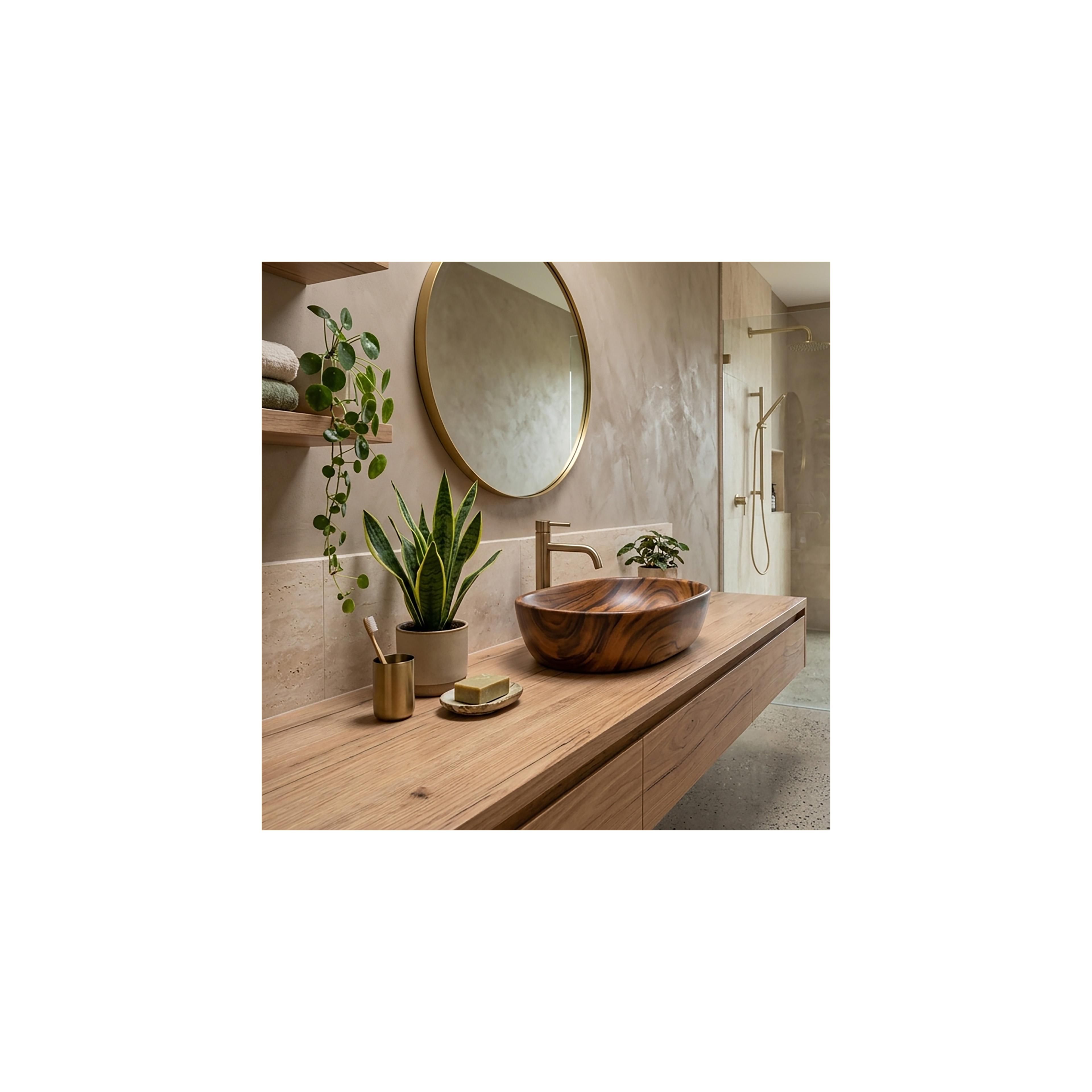 Countertop washbasin Rea AMELIA WOOD MATT