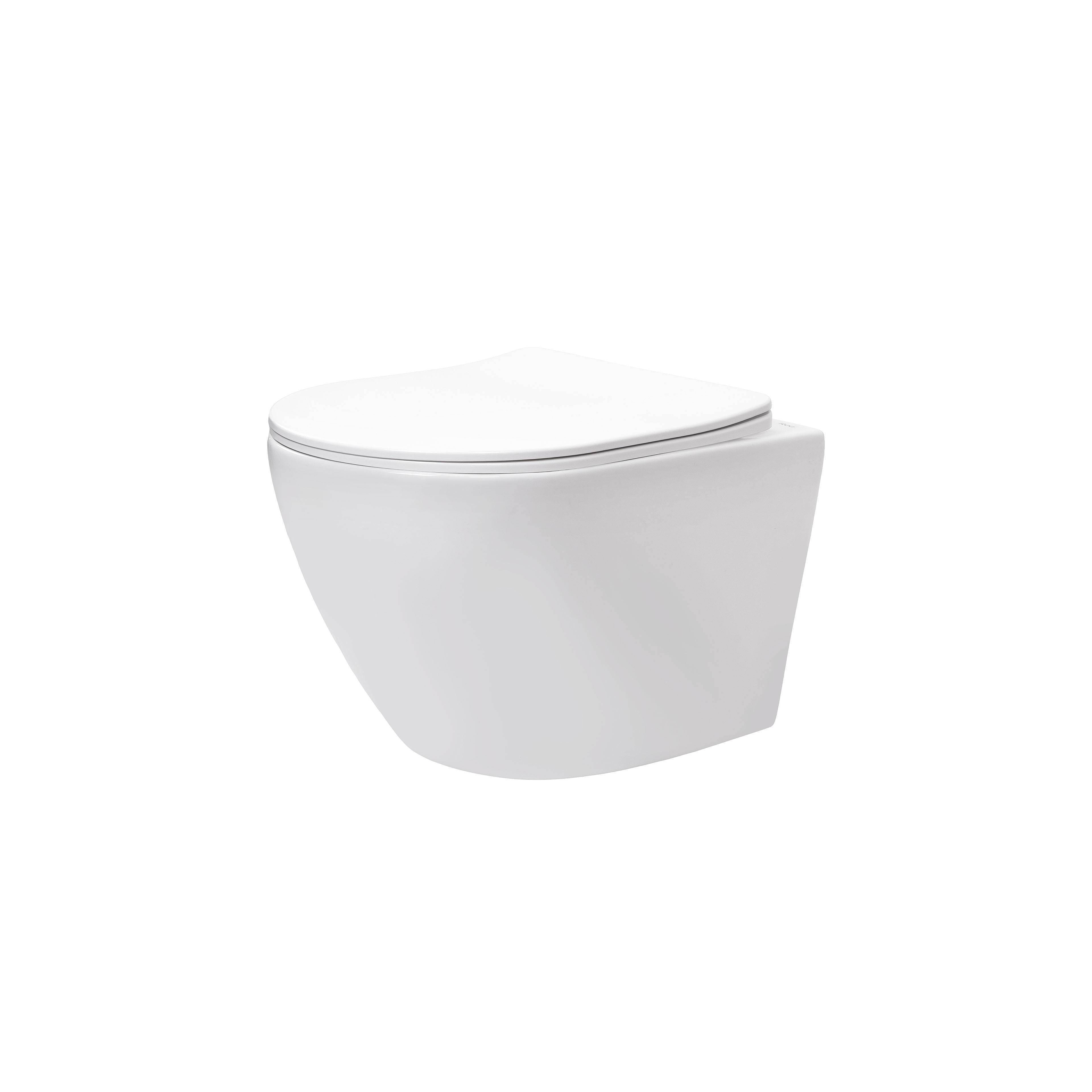 wandhängendes WC REA Carlo Lux Rimless mit Bidetfunktion