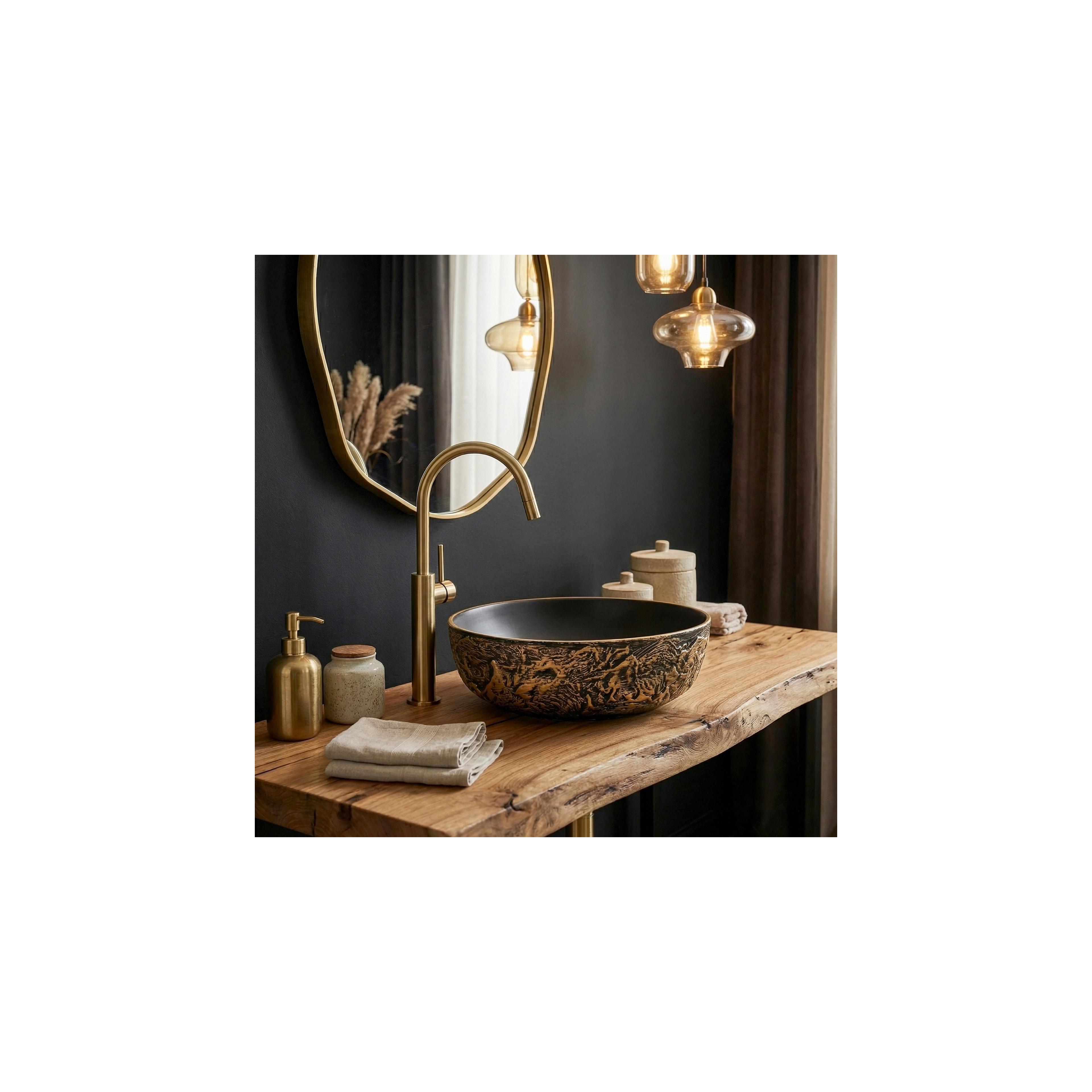 Aufsatzwaschbecken Rea Babilon Gold