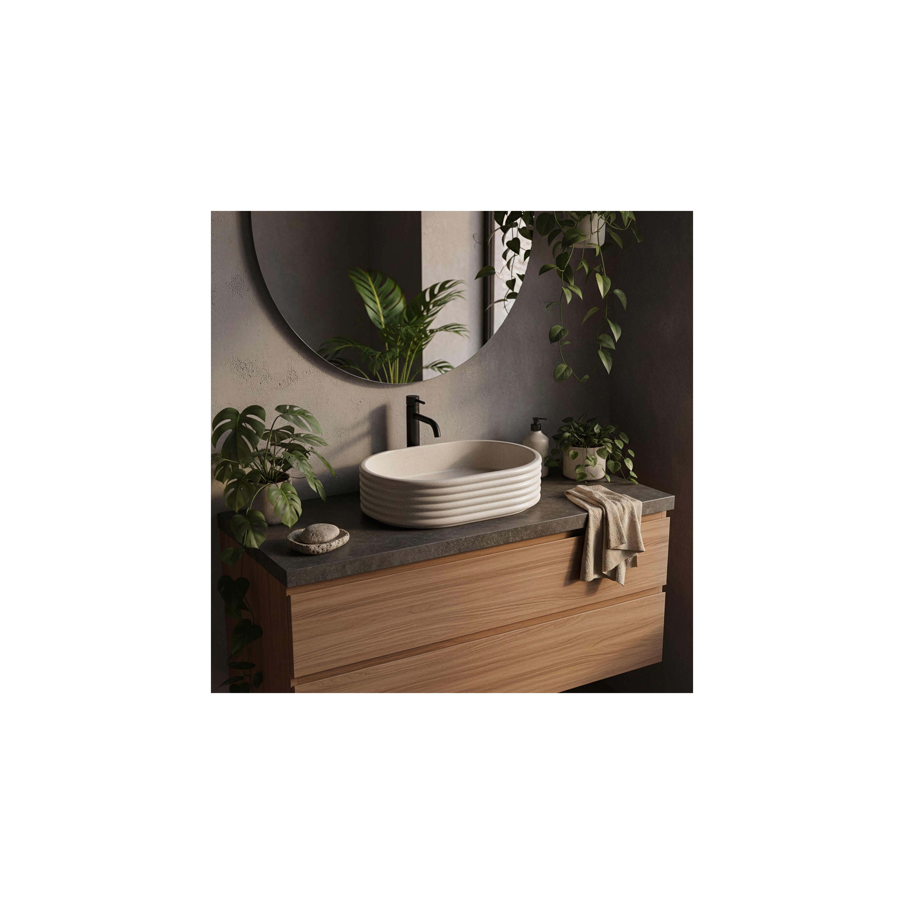 Aufsatzwaschbecken Rea Nicoletta Beige