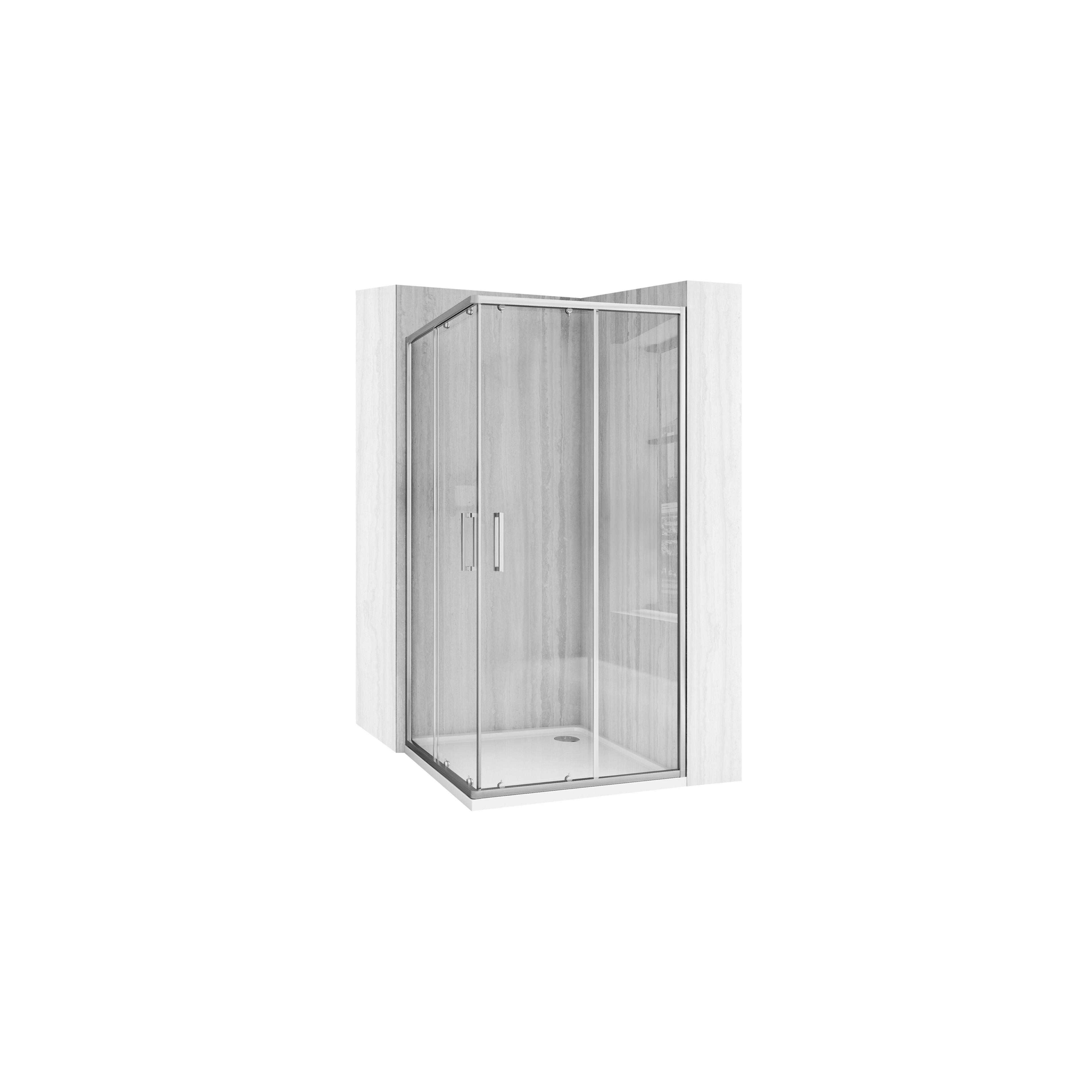 Duschkabine Rea City  90x90 Nickel Brush