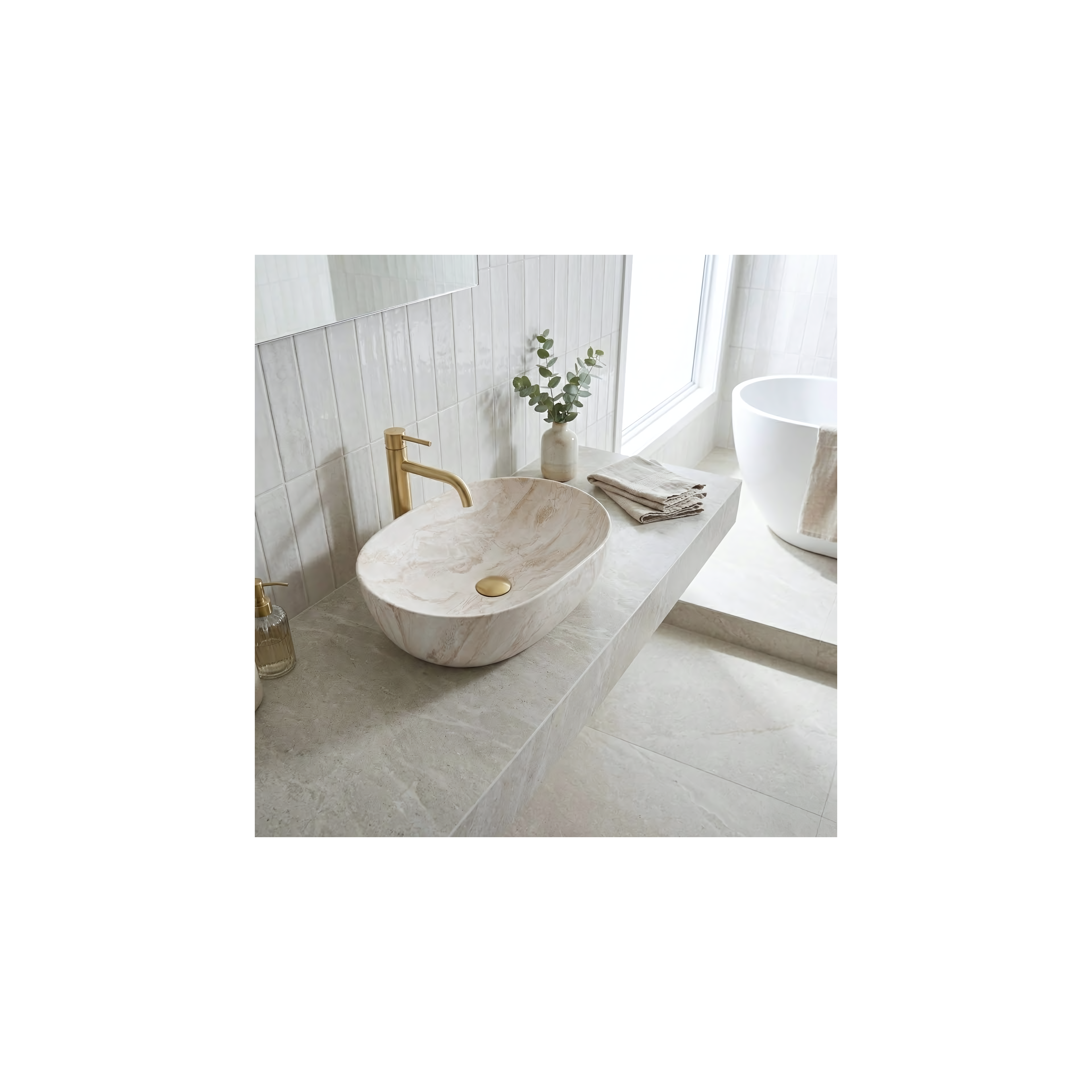 Aufsatzwaschbecken Rea Amelia Kallisto 48
