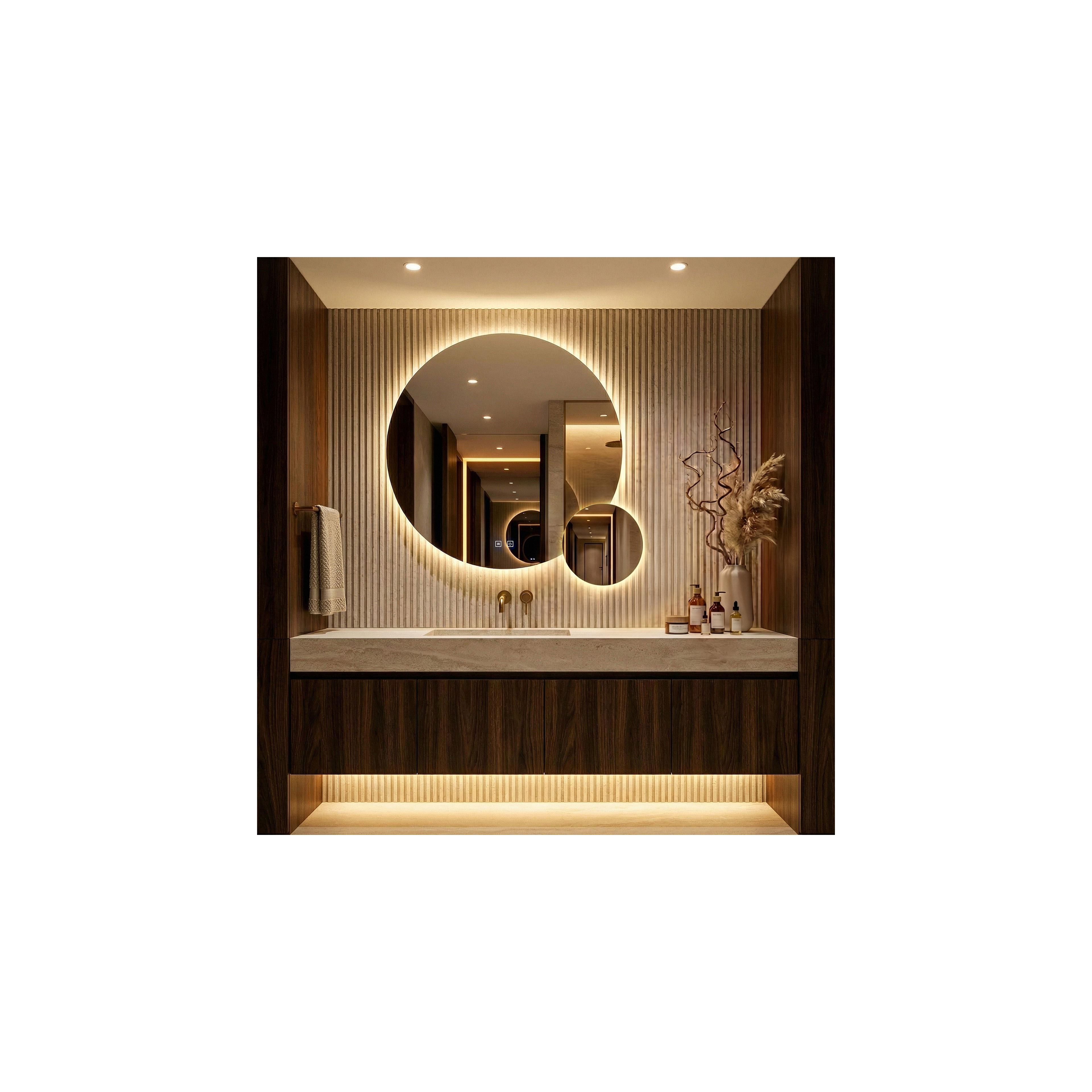 Spiegel LED R-9045 90cm + 45cm