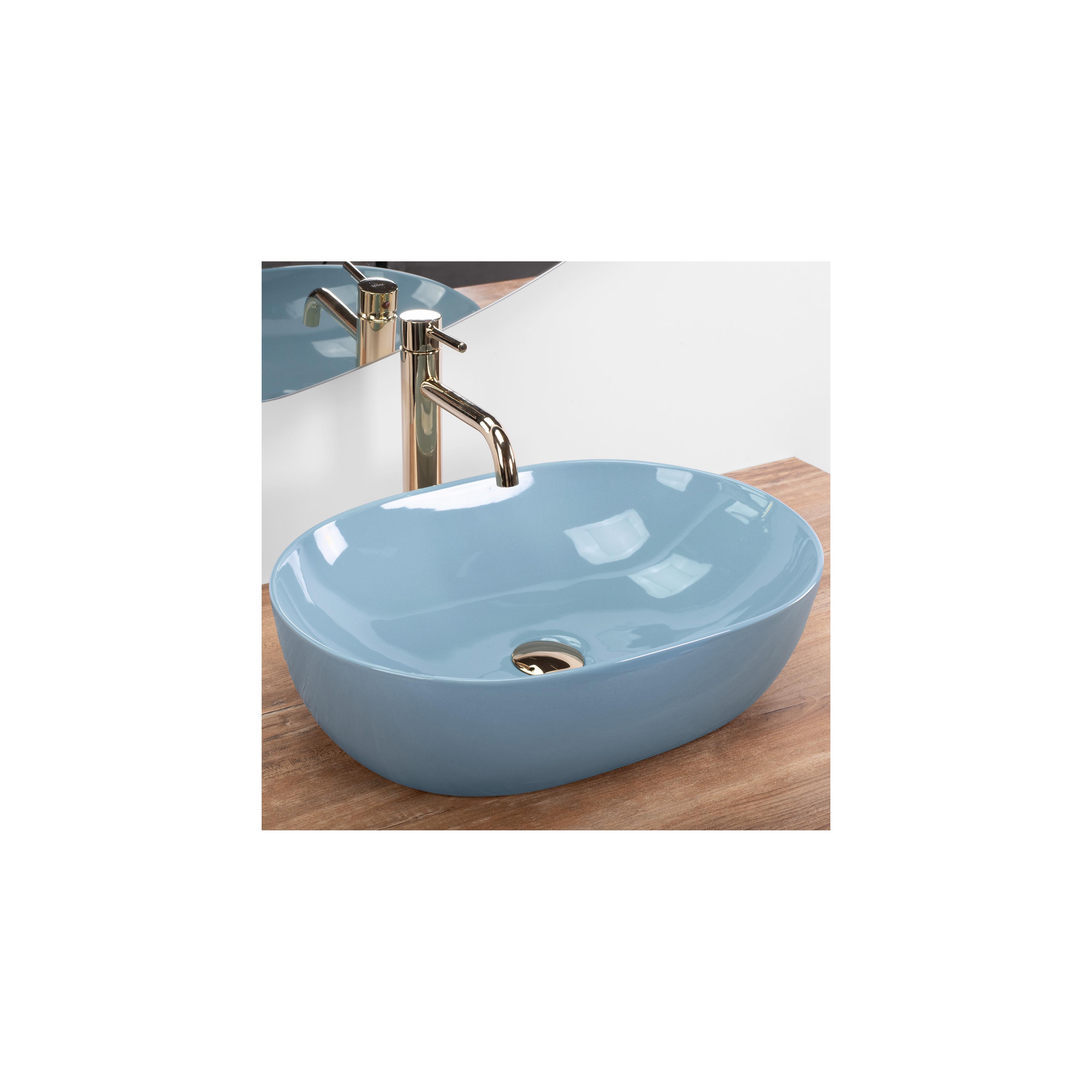 Aufsatzwaschbecken Rea LISA L.BLUE SHINY
