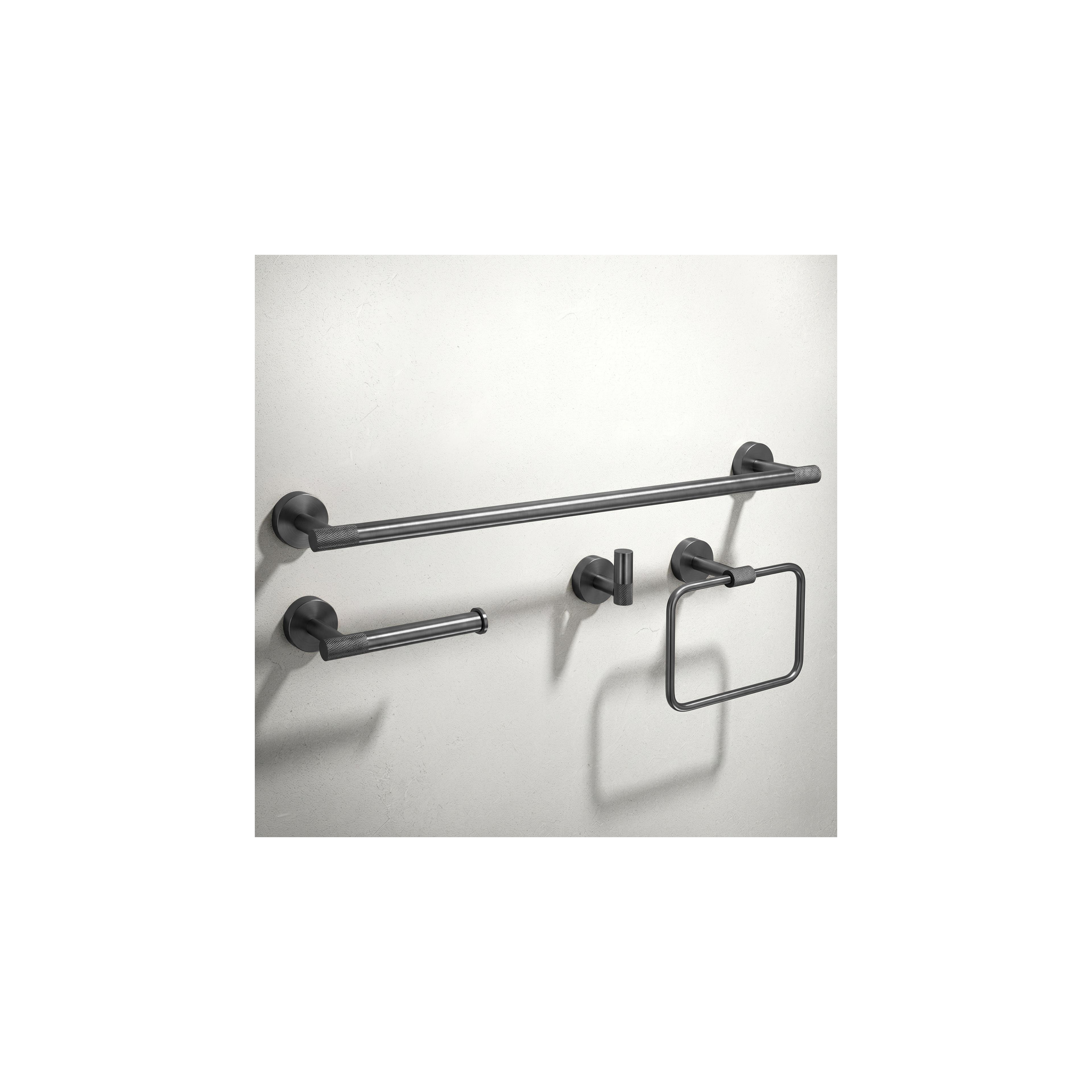 Badezimmer-Accessoire-Set GRID Titan 4-teilig