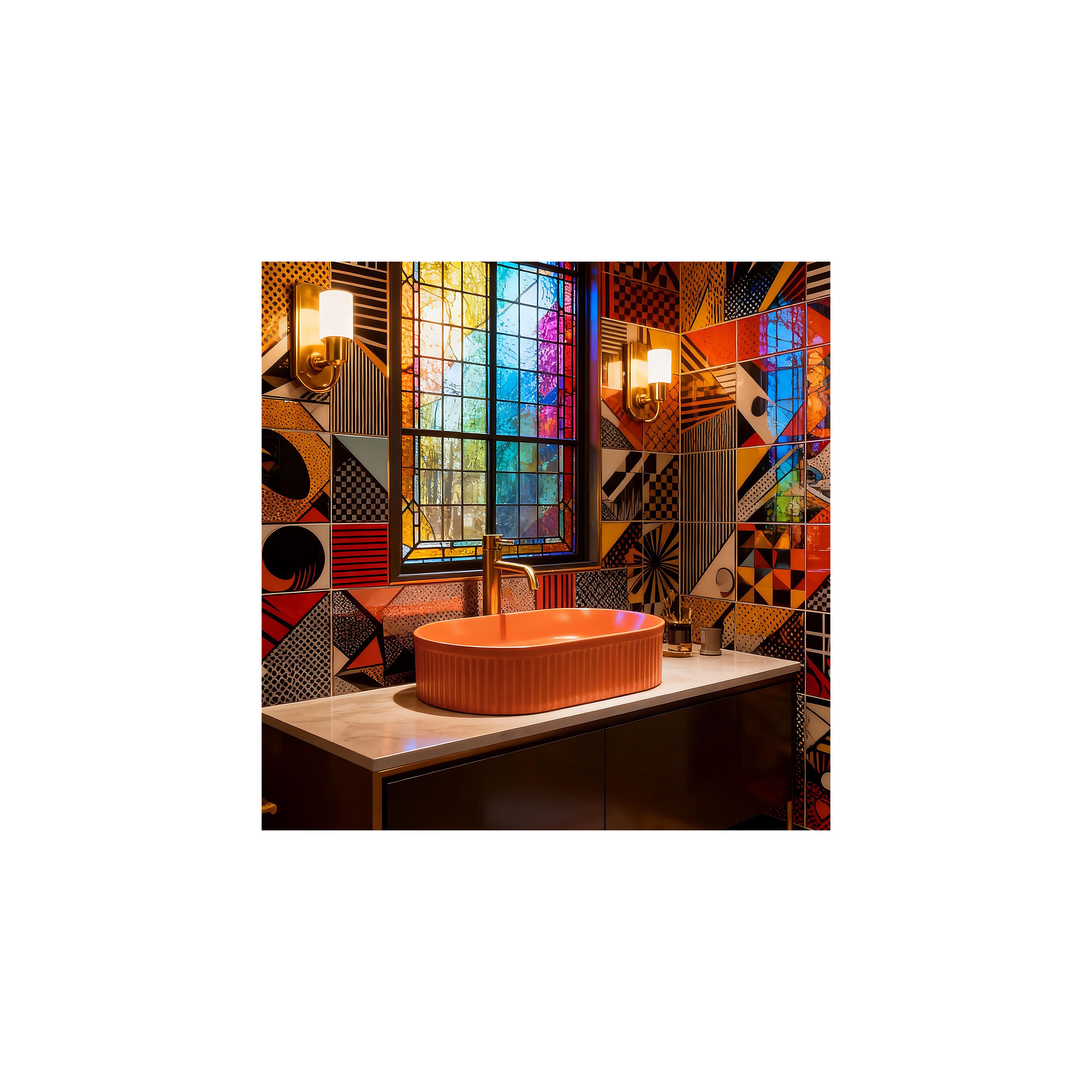 Countertop washbasin Rea Vanda Cinnamon Matt
