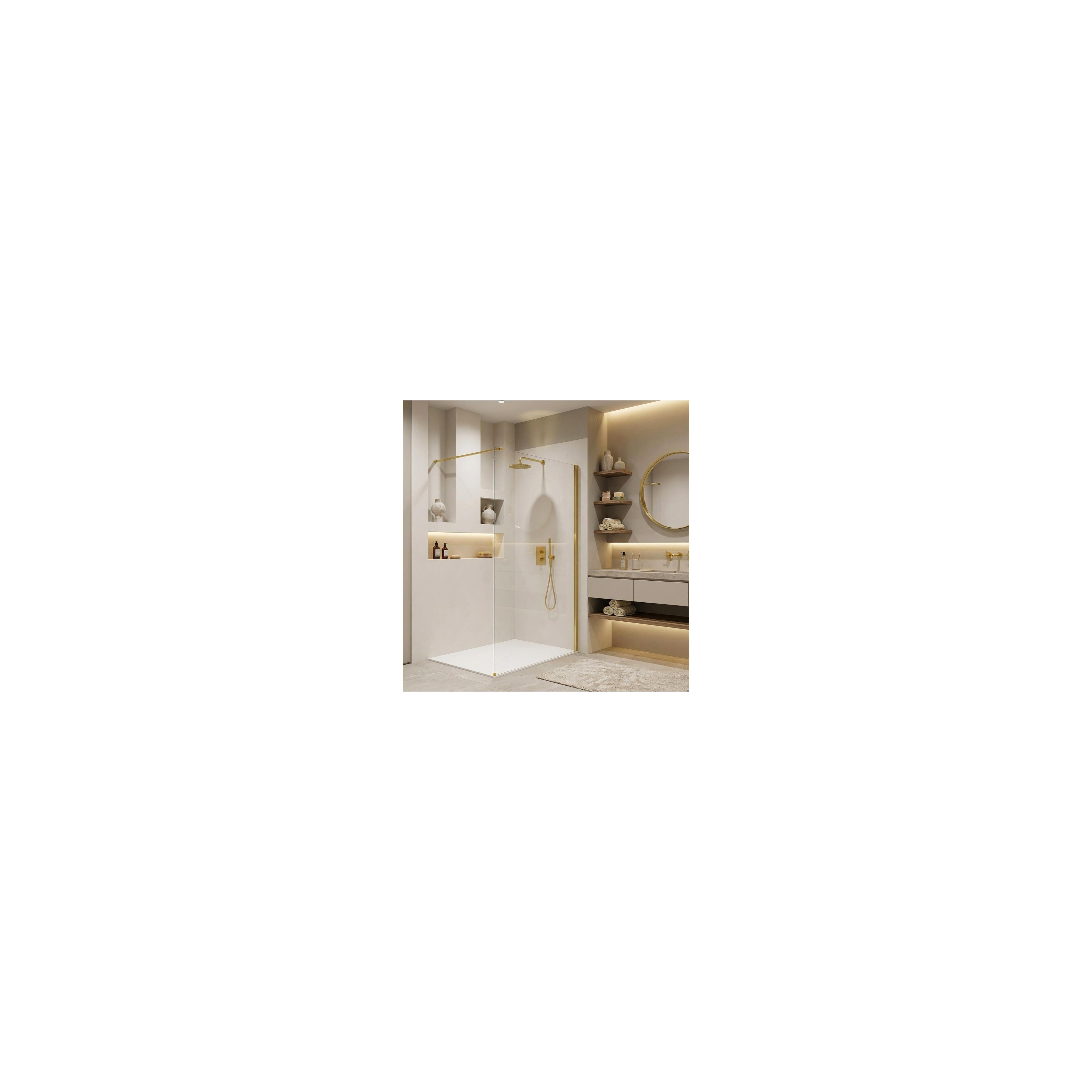 Duschwand Rea Flexi Transparent / Gold 130