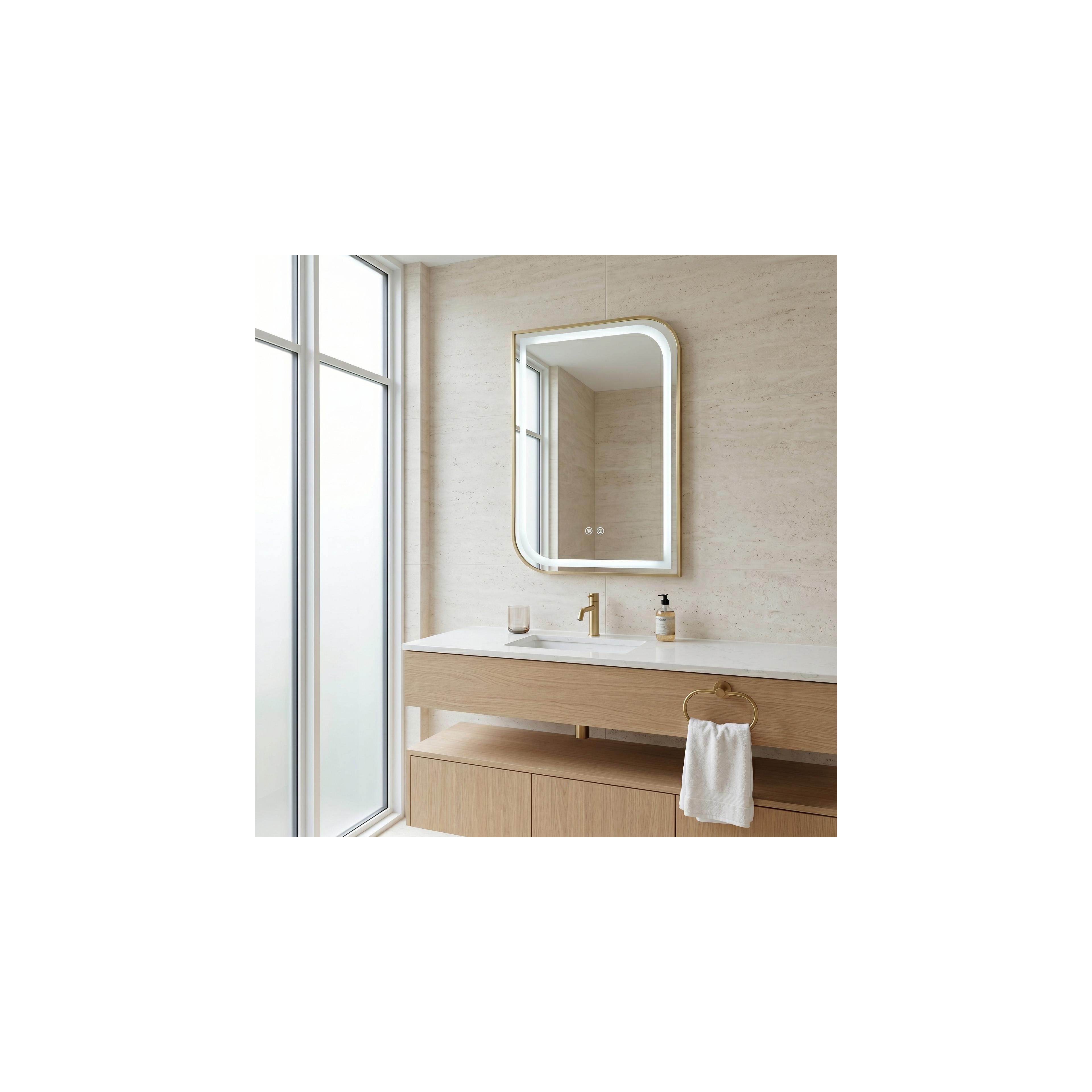 Specchio LED ZONE 70X50 BRUSH GOLD