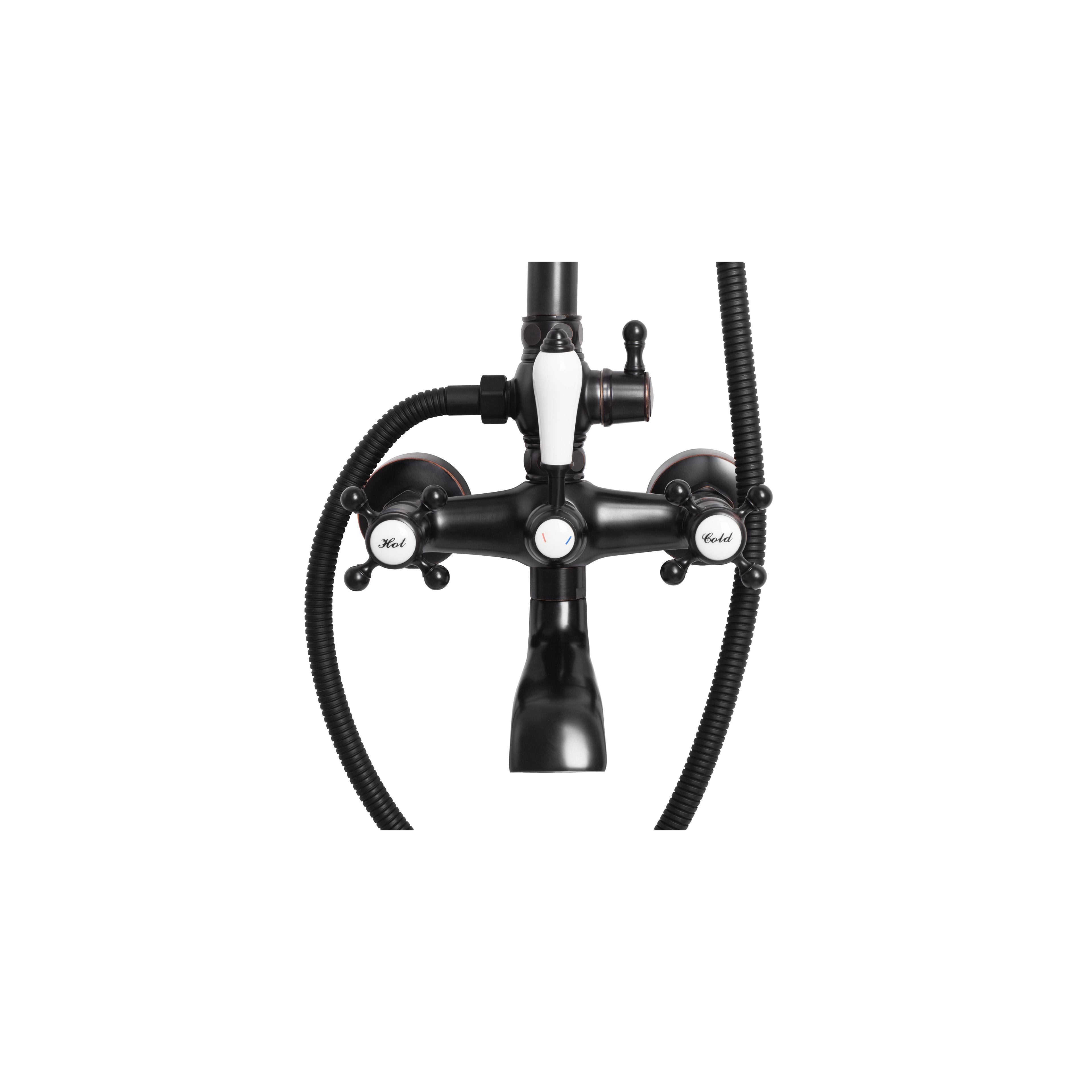 Shower set REA BERGAMO OLD BLACK