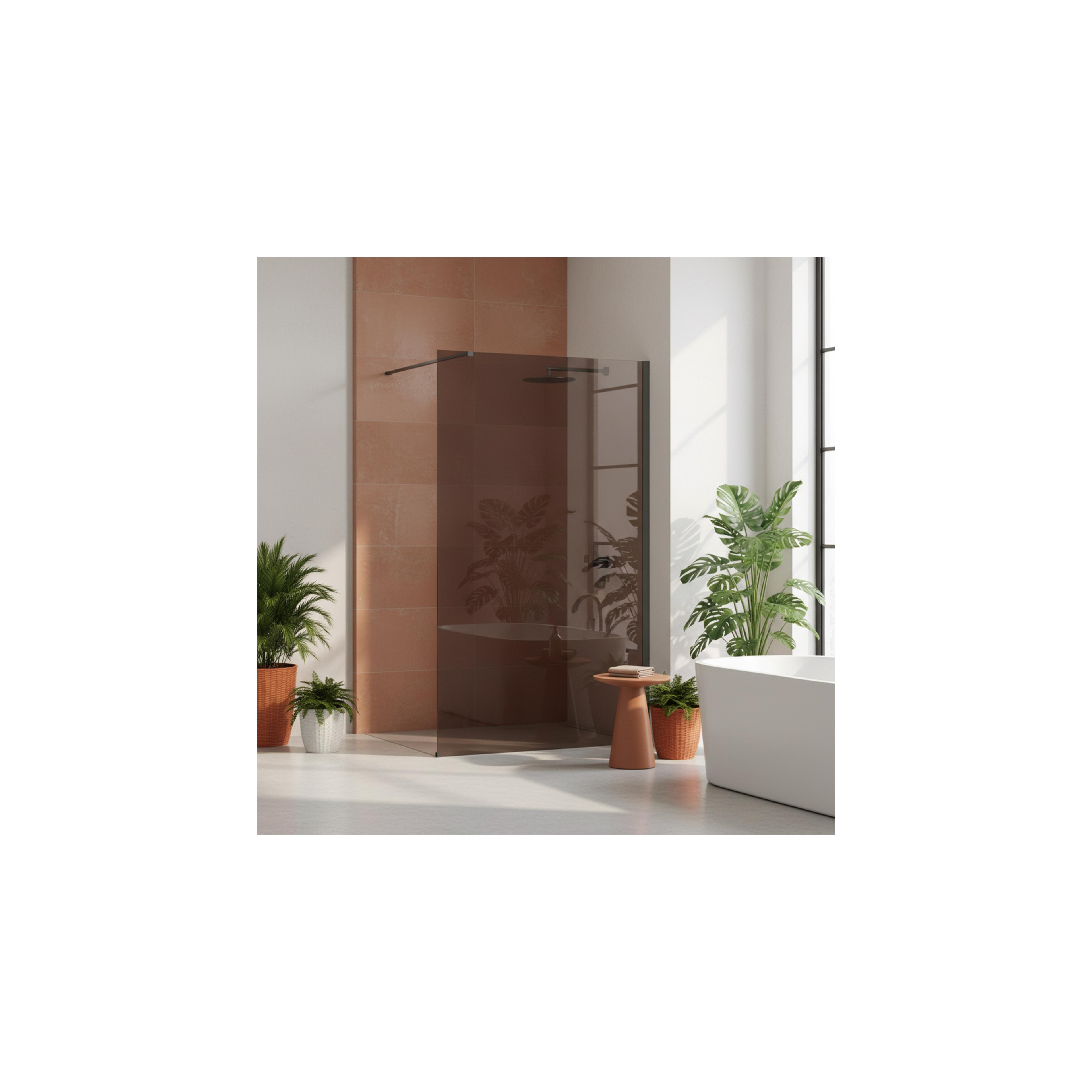 Duschwand Rea Flexi Brown / Titan 120