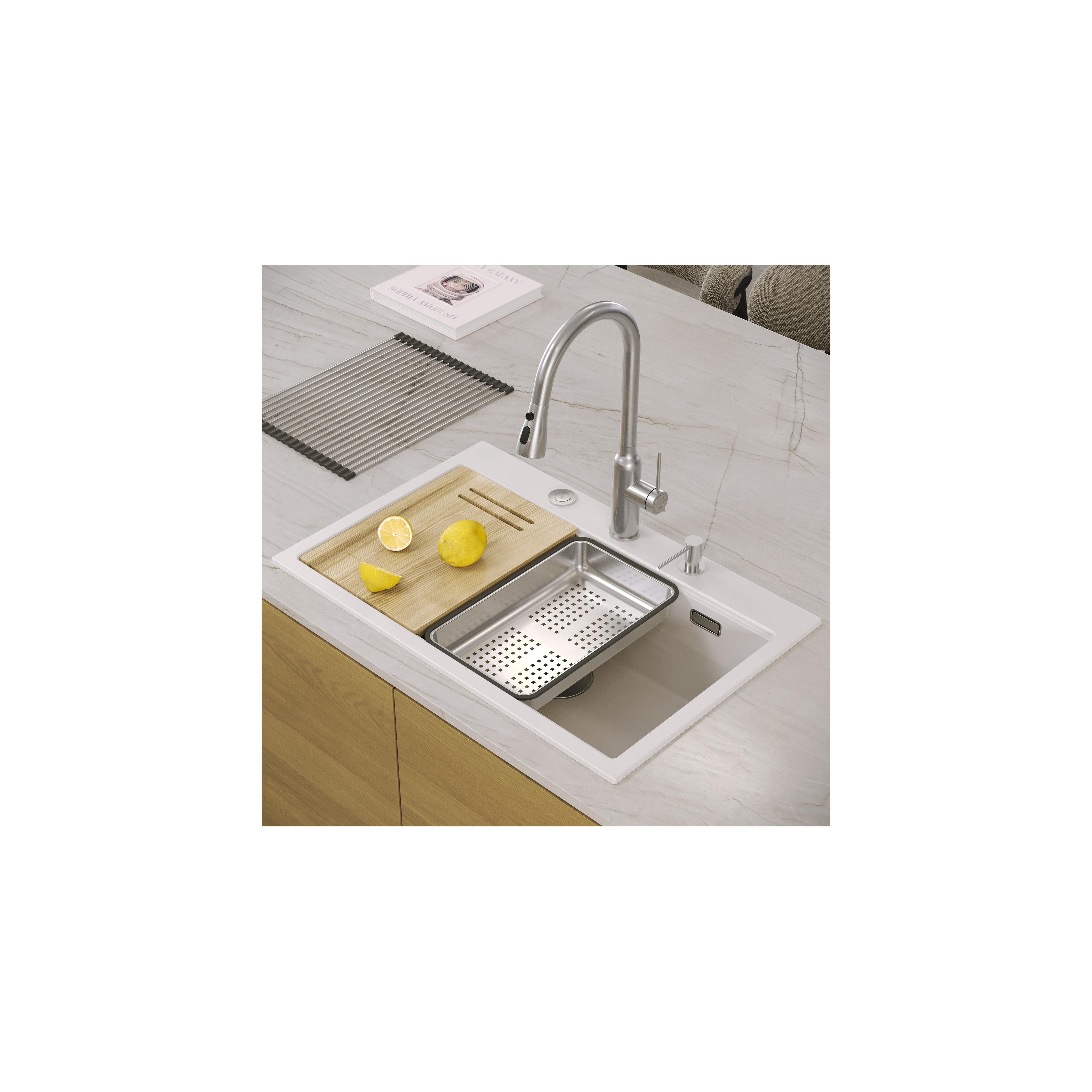 Pia de granito branco MARC 110 WORKSTATION