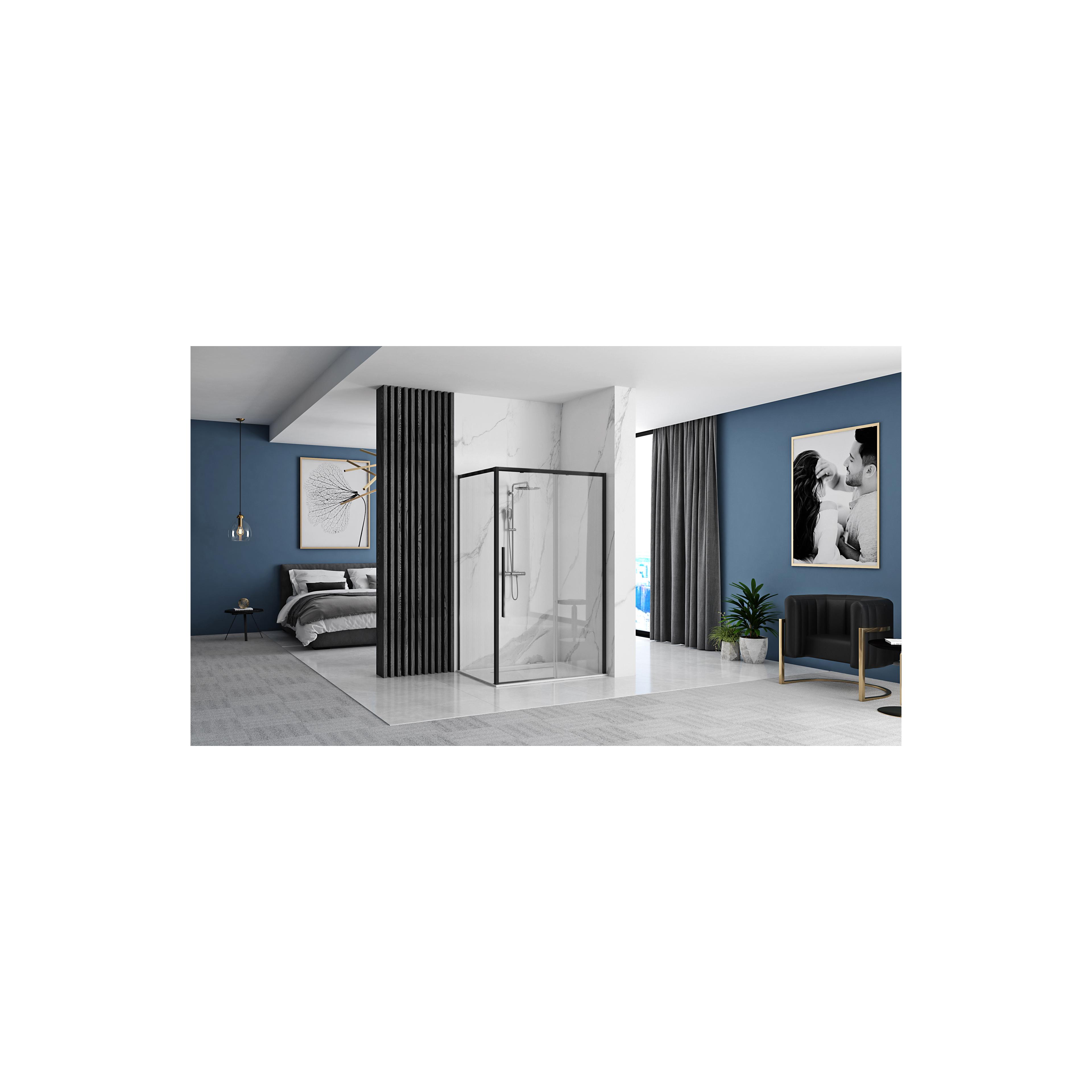 Cabina de ducha Rea Solar Black Mat 90x90