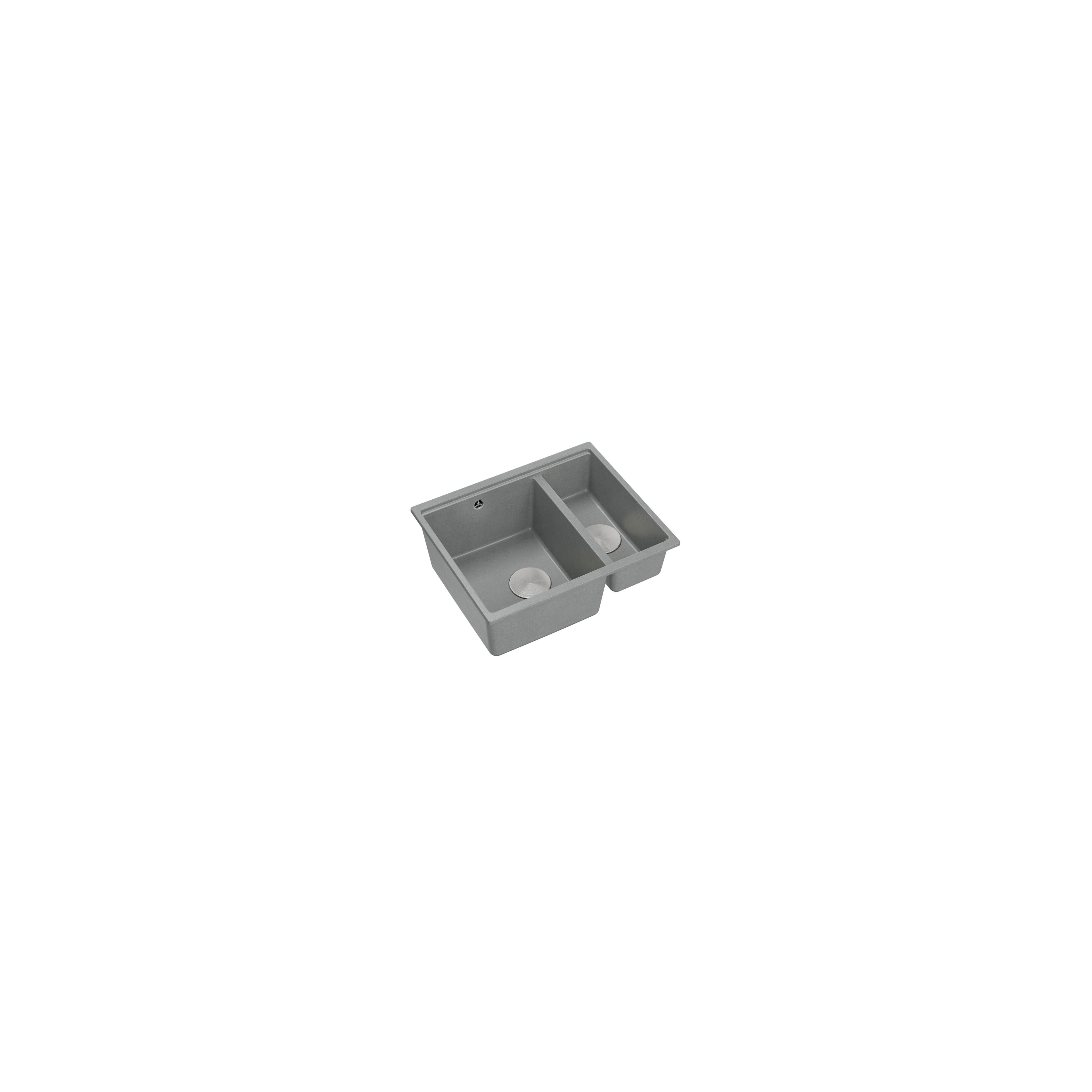 Granitspülbecken Logan 150 Grey Metallic