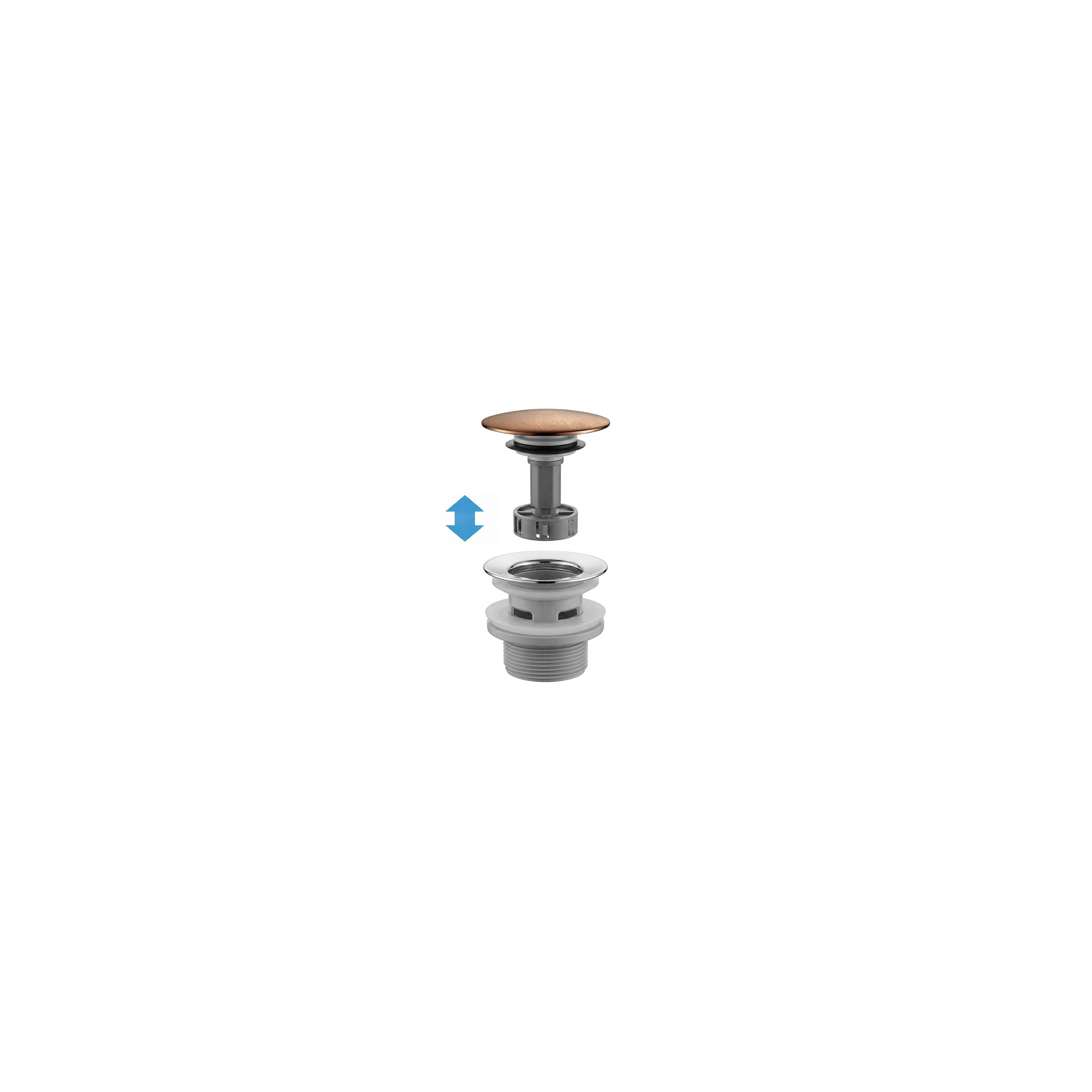 Waschbecken-Siphon Klik-Klak Universal REA Flow Brush Copper
