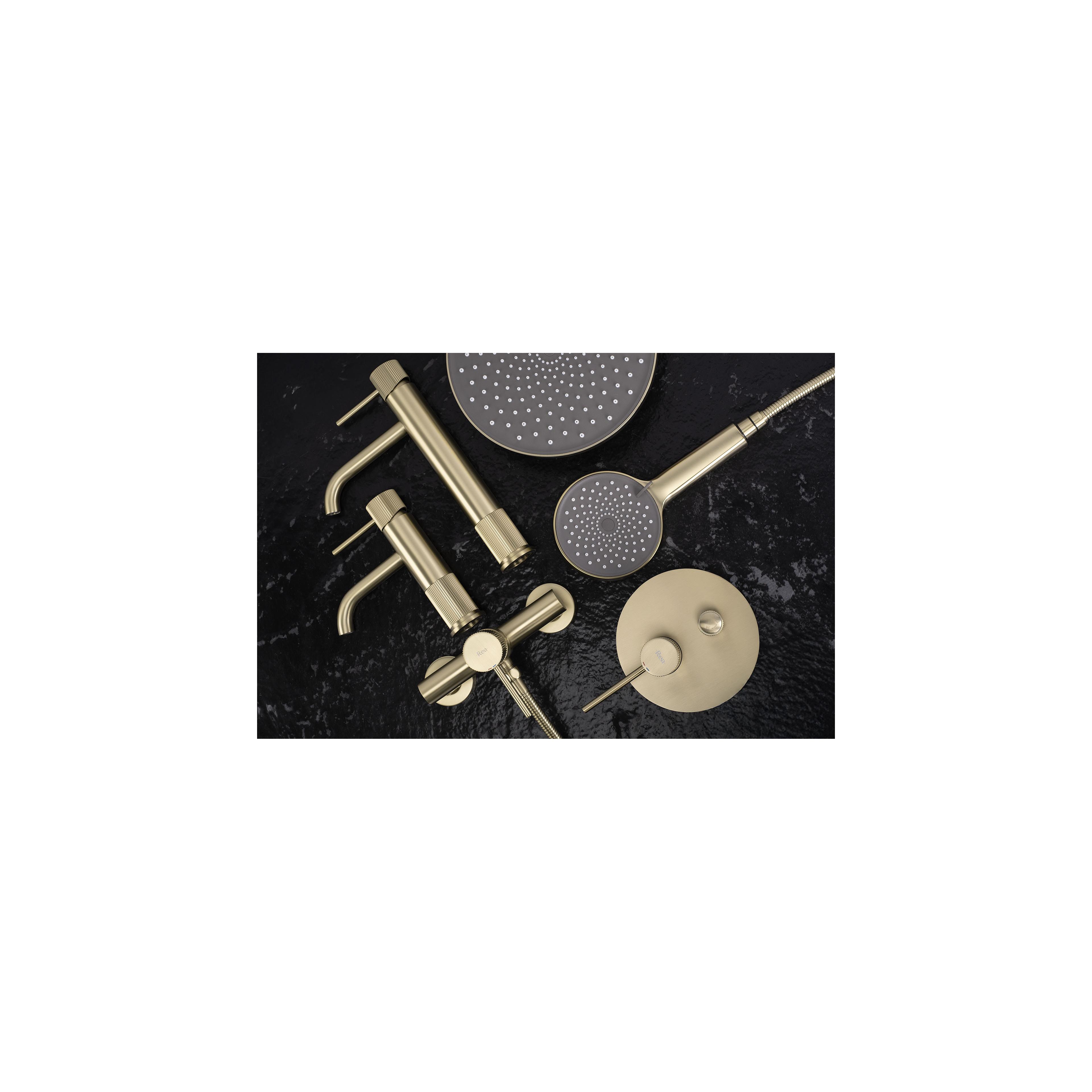 Waschbeckenarmatur Rea Lungo Stripe Brush Gold