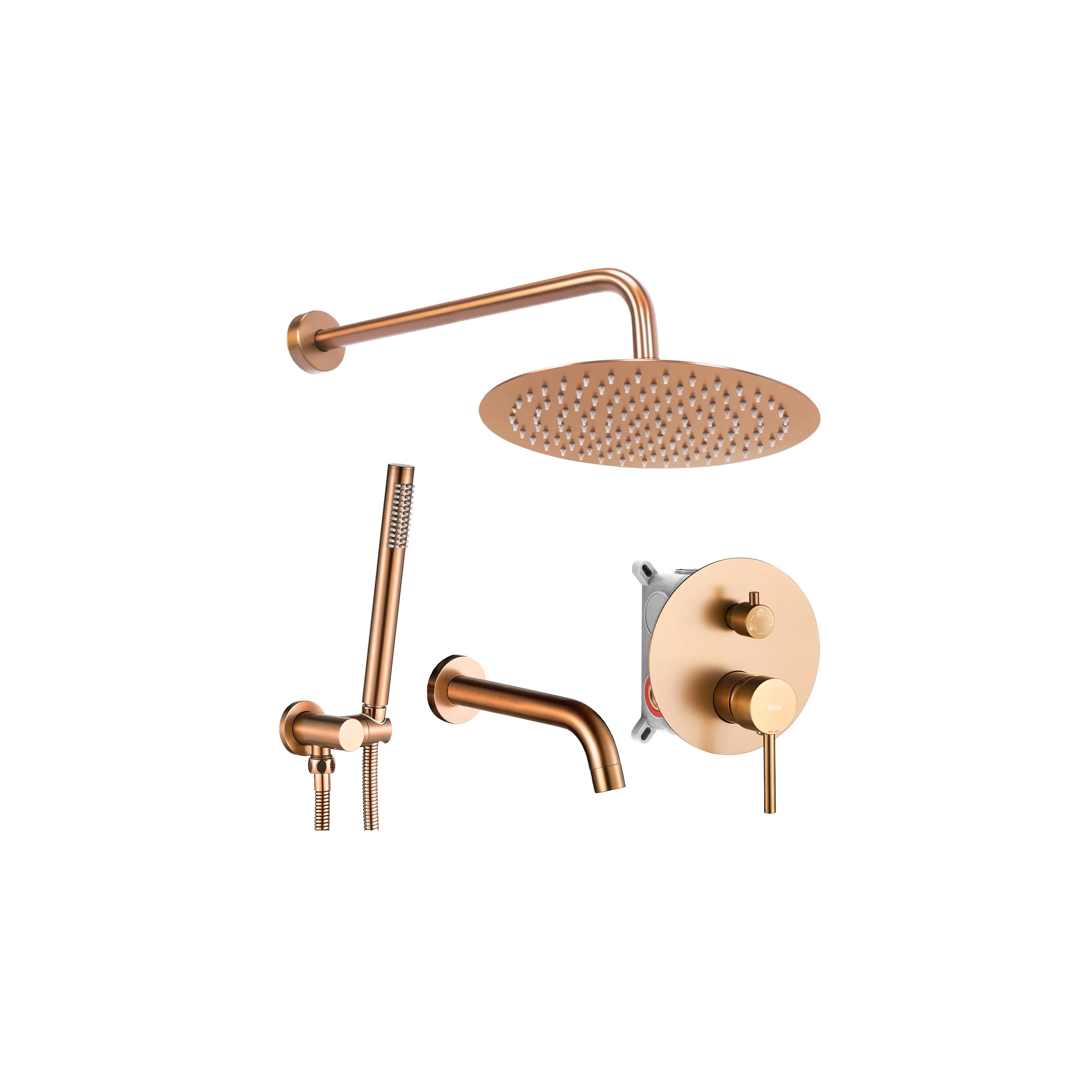 Unterputz Wannen-/Duschset Lungo Copper Brush  + BOX