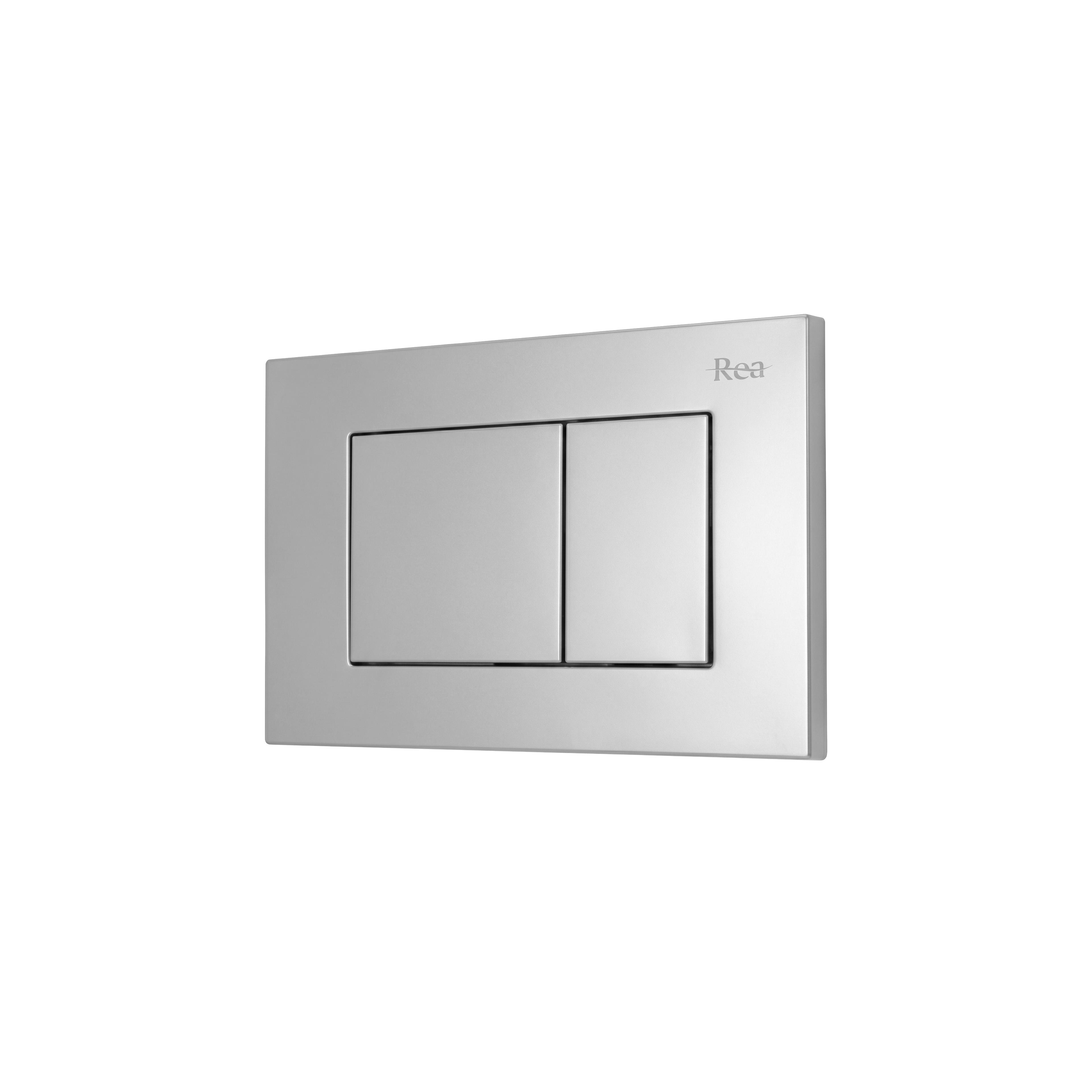 Inbyggnadsfixtur K011A-Q för WC-skål med J-spolknapp Satin