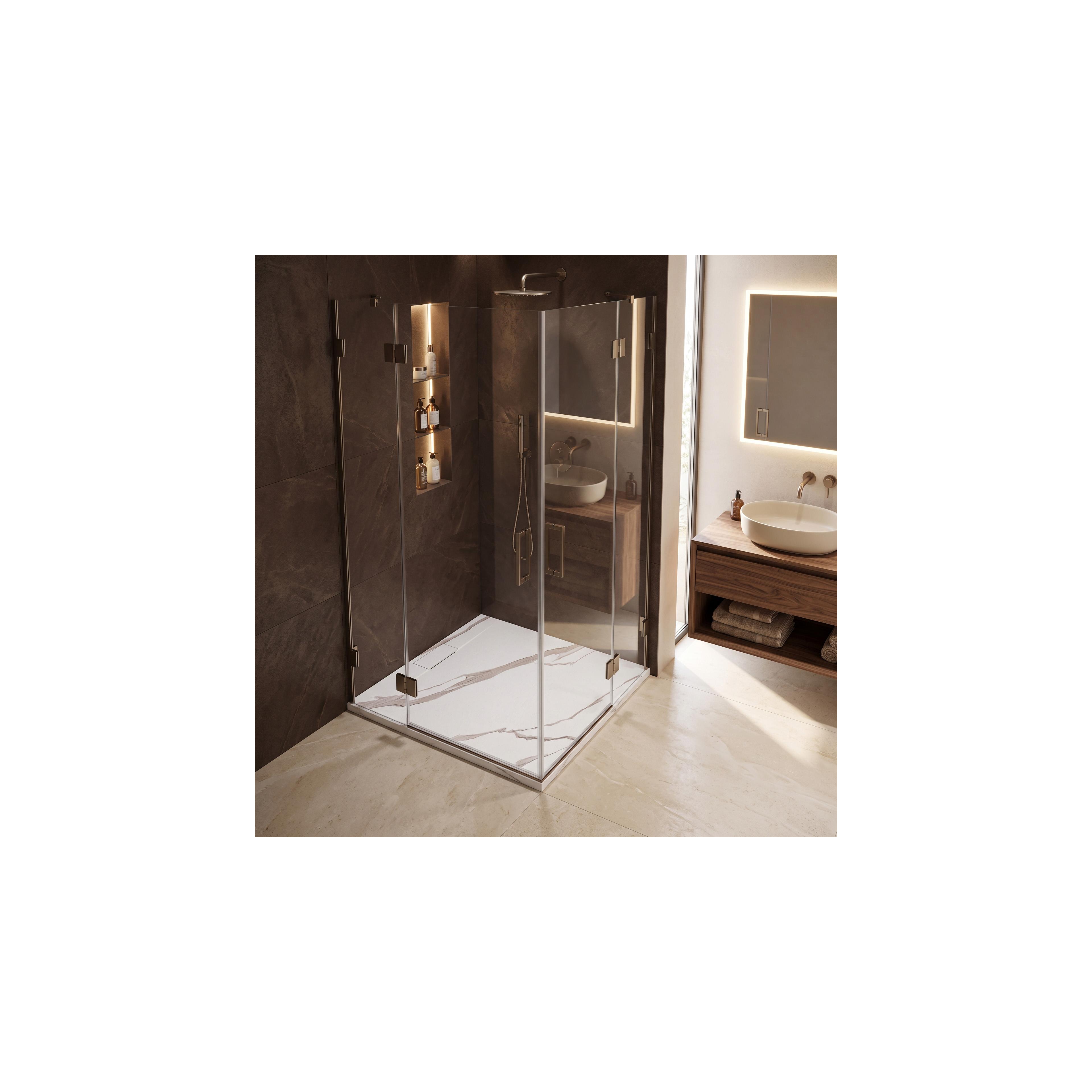 Cada de duș Bazalt CARRARA WHITE 90x90